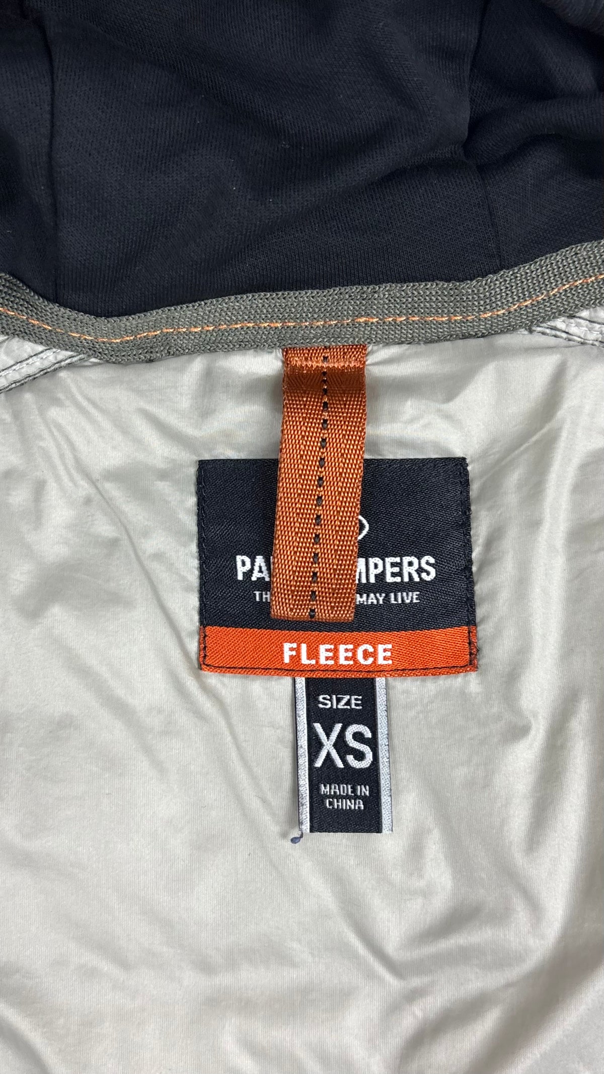 Veste Hybride Parajumpers kaki / noir taille XS, détail étiquettes et finitions — vue 4