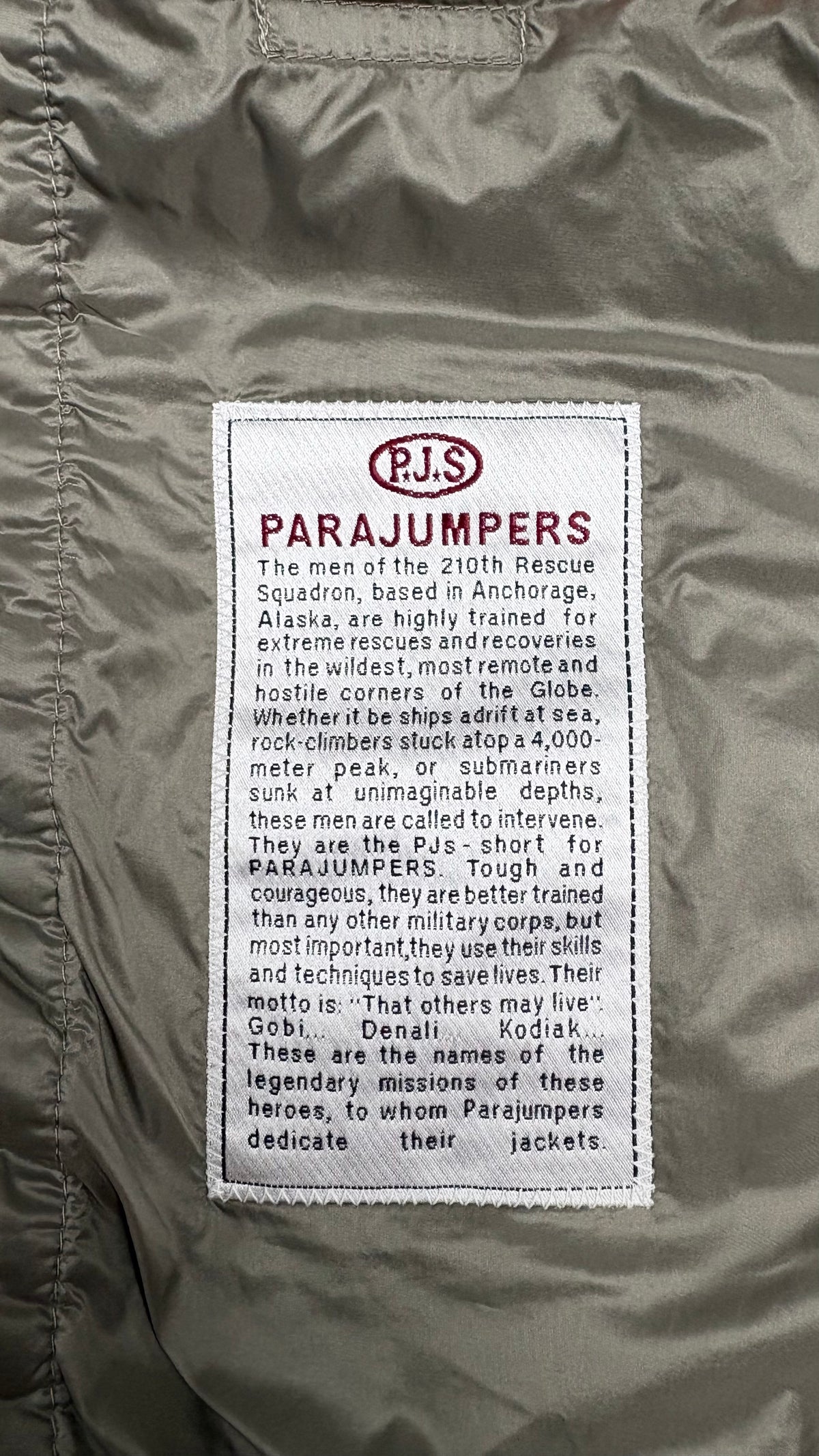 Veste Hybride Parajumpers Warm Up beige, détail étiquettes et finitions — vue 5