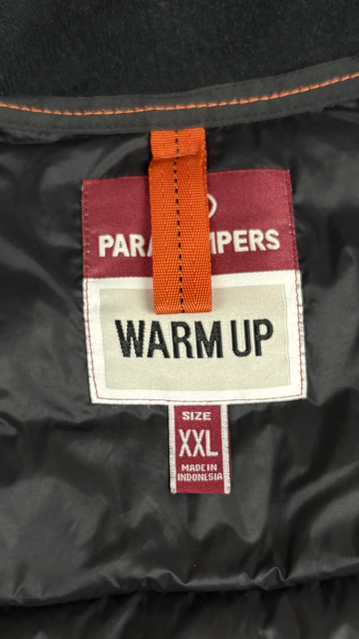 Veste Hybride Parajumpers Warm Up noire, détail étiquettes et finitions — vue 4