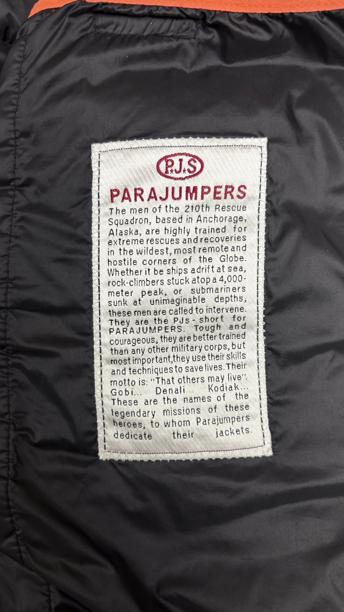 Veste Hybride Parajumpers Warm Up noire, détail étiquettes et finitions — vue 5