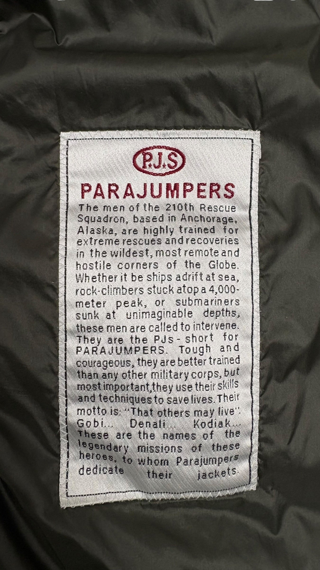 Veste Parajumpers kaki taille L - Vue côté