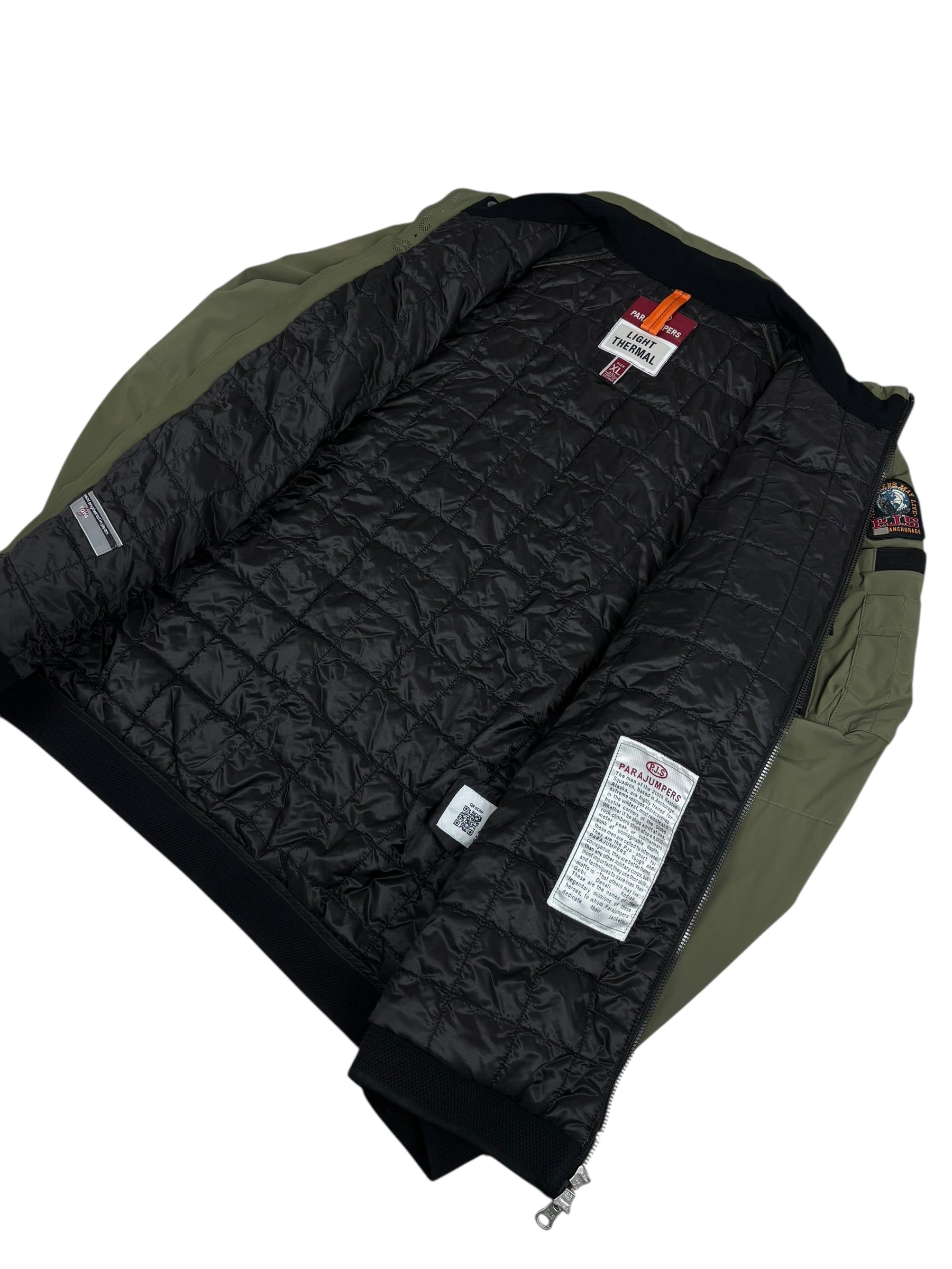 Veste Parajumpers kaki taille XL - Logo et étiquette
