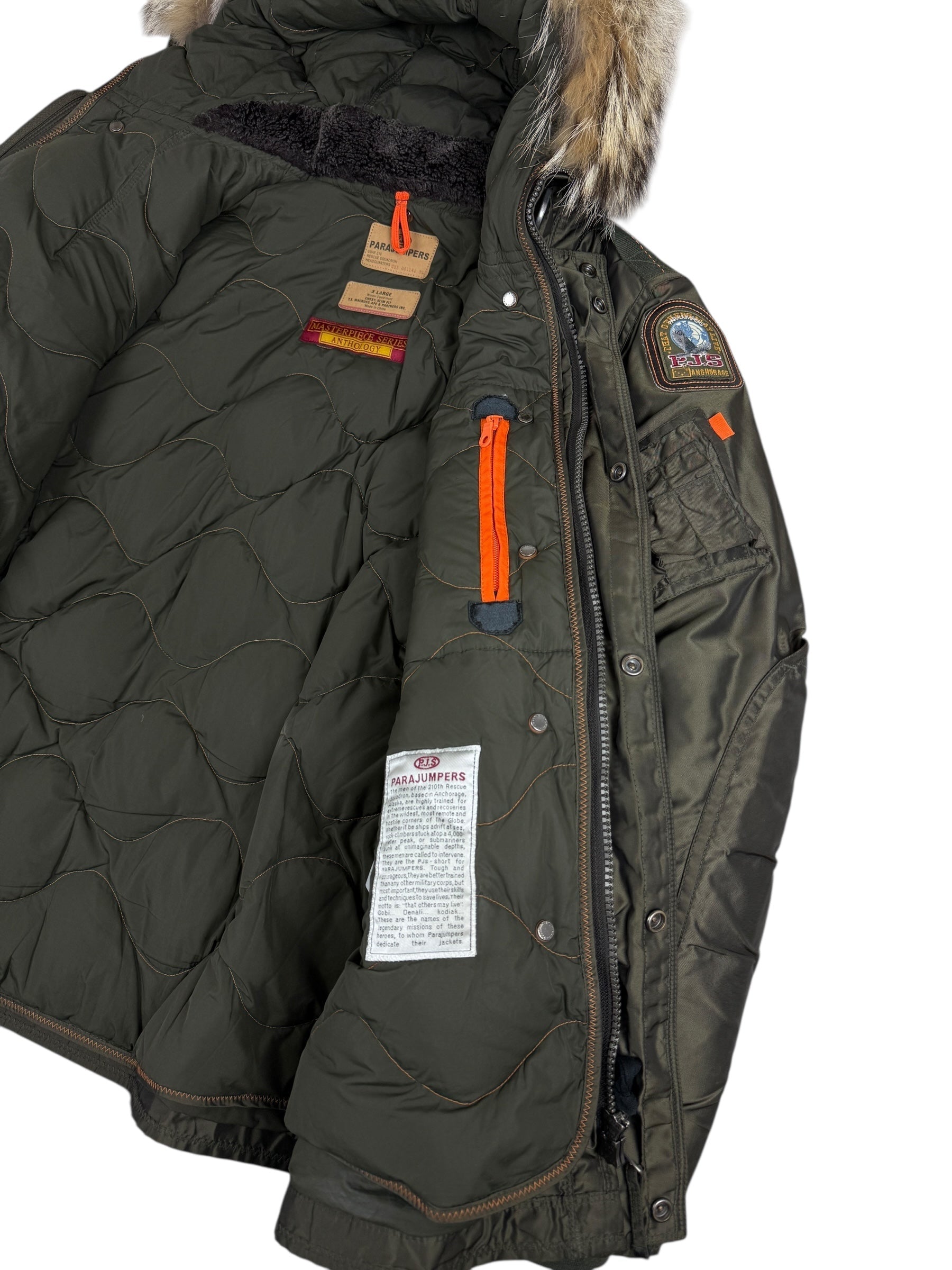 Veste Parajumpers kaki taille XL - Vue de dos