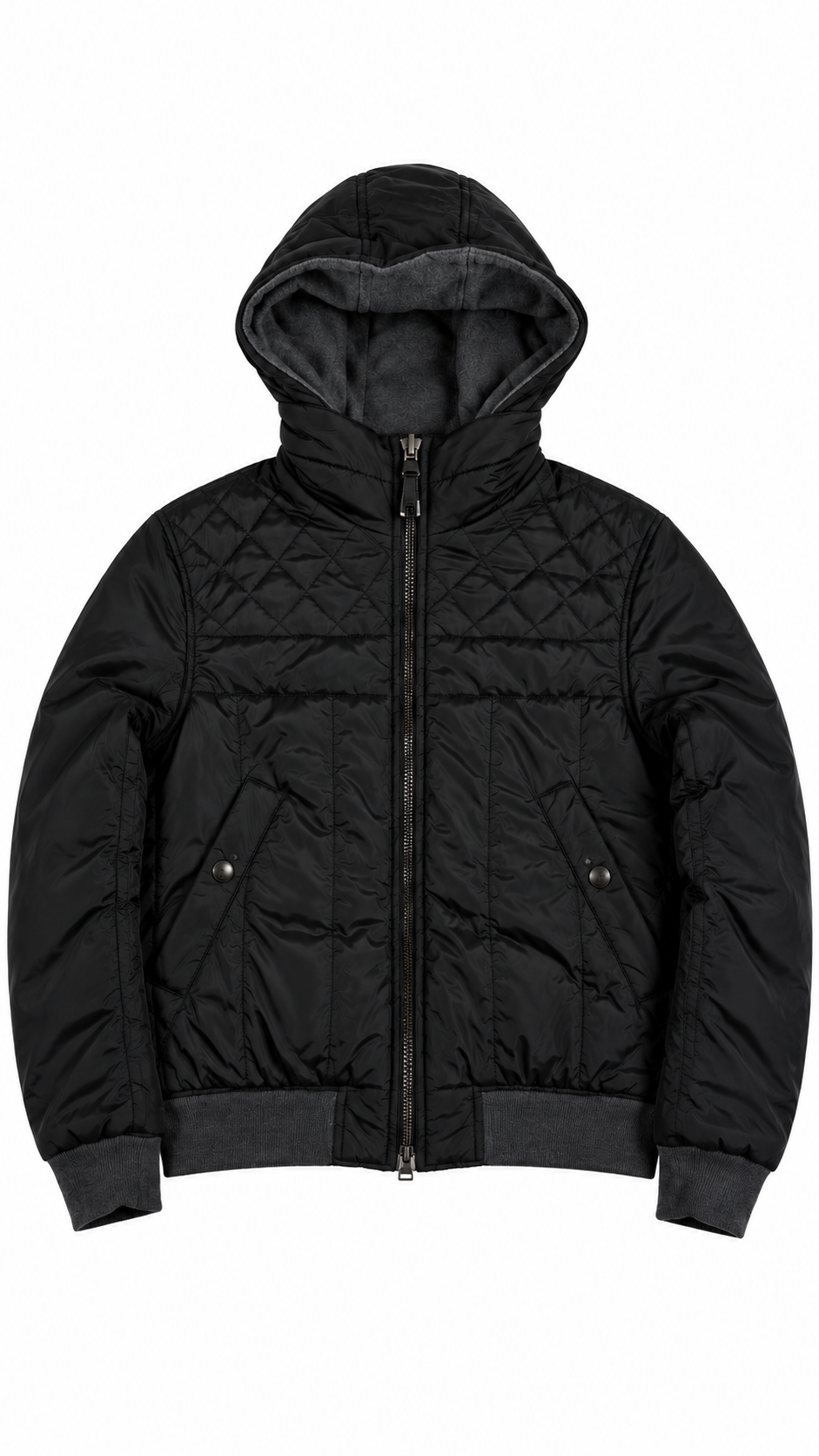 Blouson Prada Linea Rossa Réversible noir / gris taille M, seconde main authentifiée NB08 — vue 1