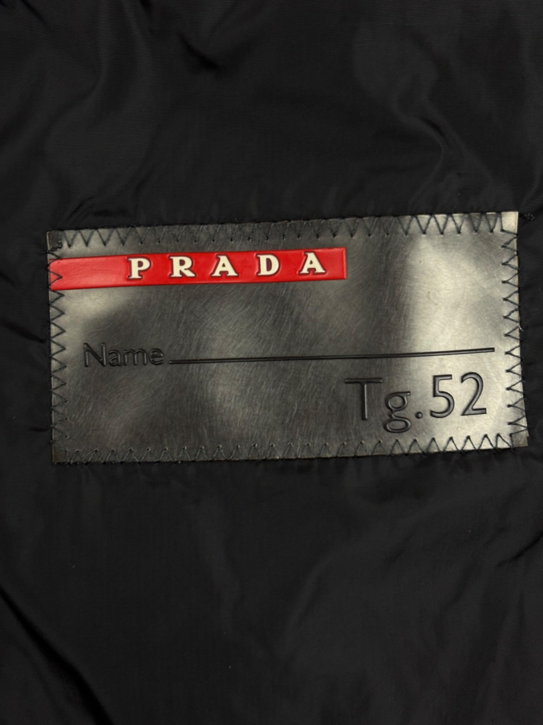 Gilet Prada noir taille 52 - Logo et étiquette