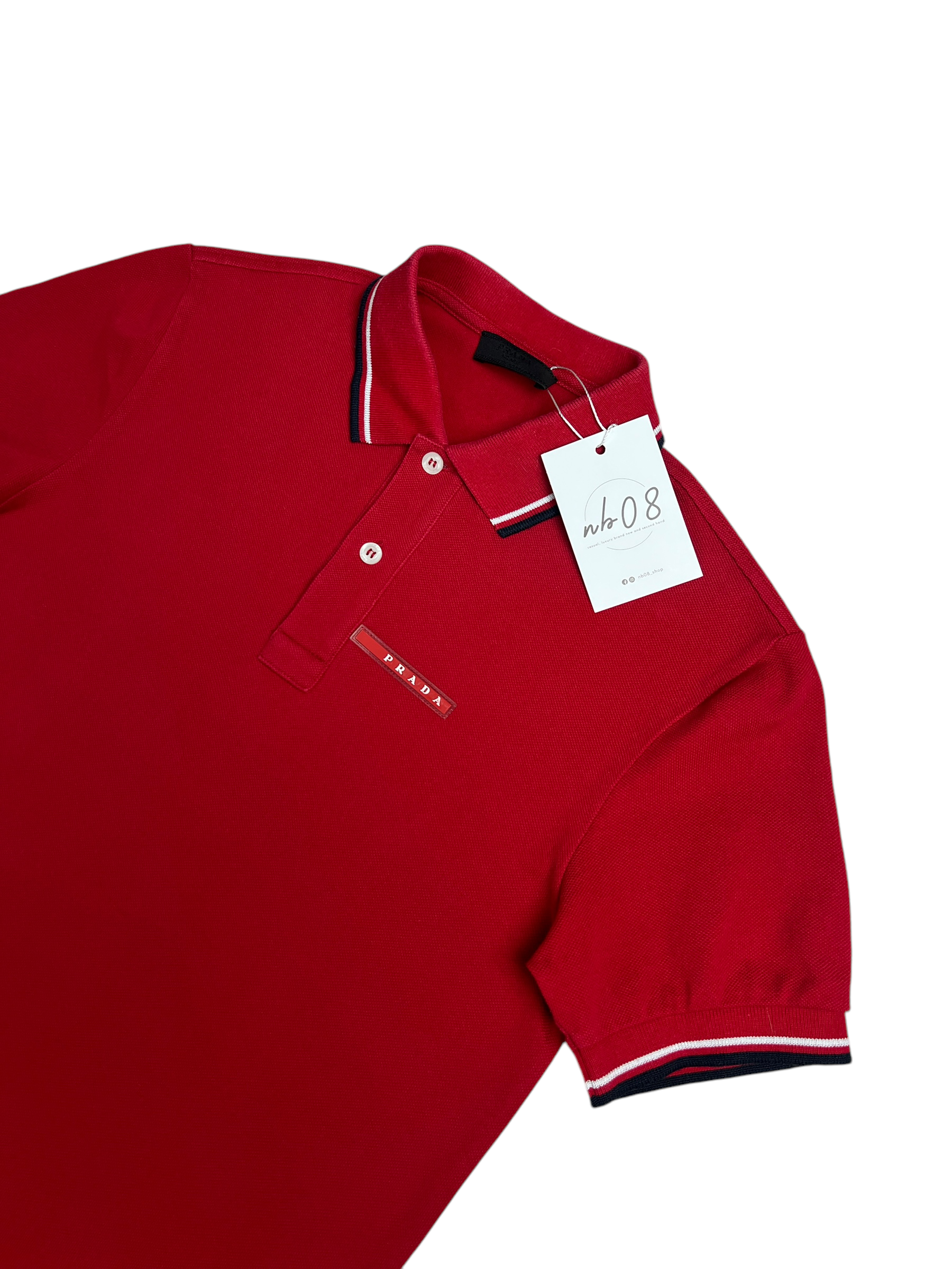 Polo Prada rouge taille XS - Vue de dos