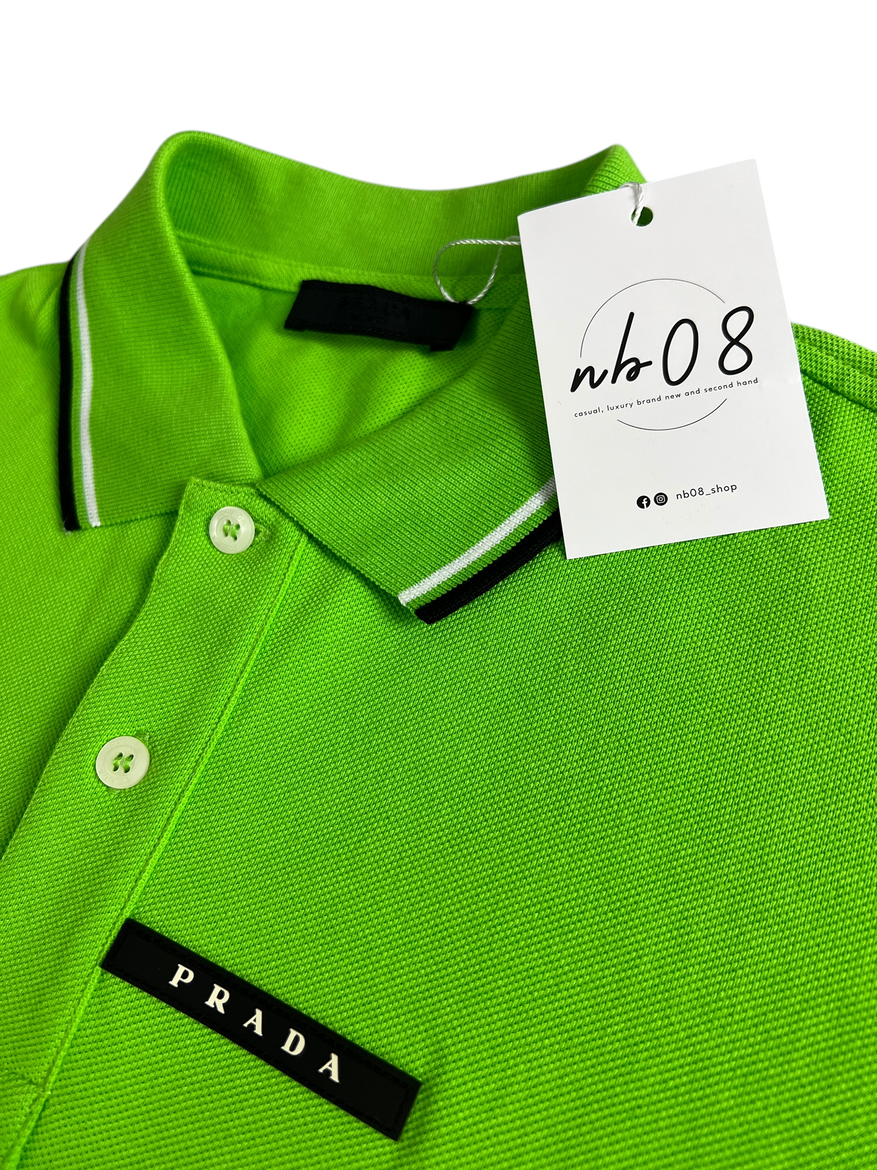 Polo Prada vert taille M - Détail