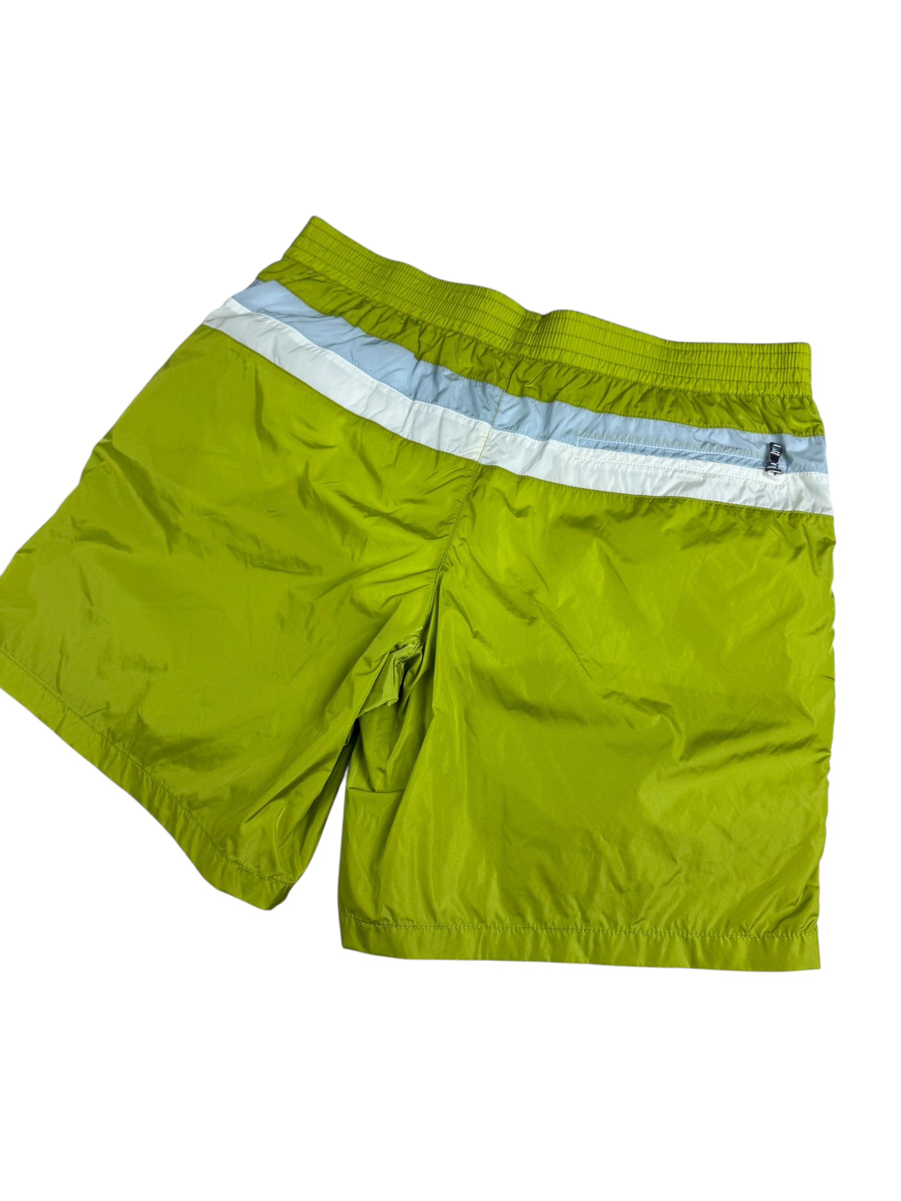 Short Prada jaune métallisé taille 48 - Détail