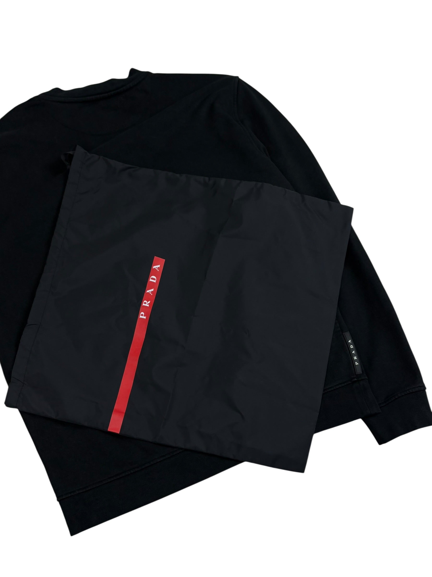 Sweat Prada noir taille L - Logo et étiquette