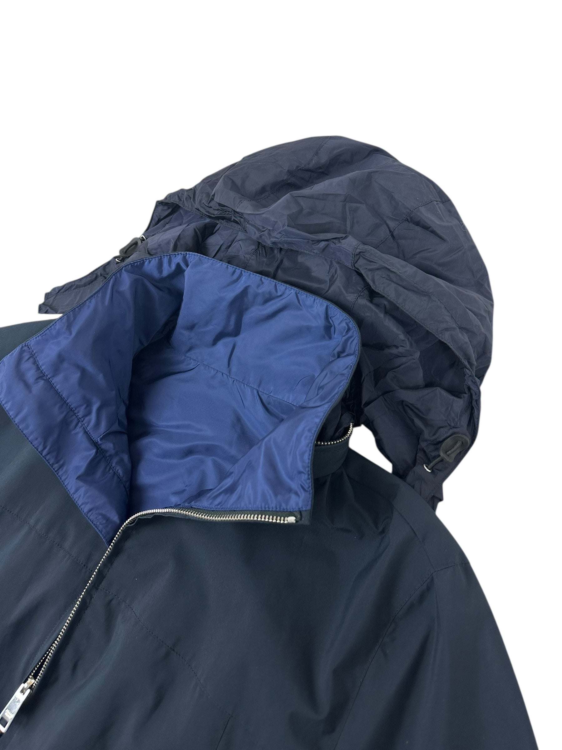 Veste Prada bleu / marine taille 48 - Logo et étiquette