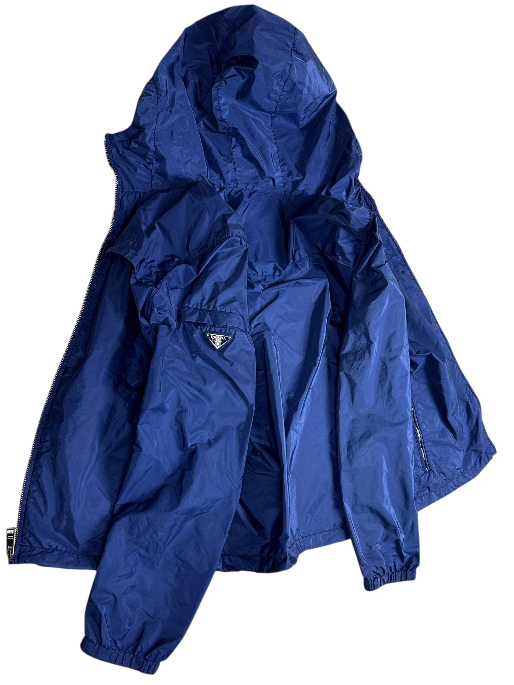 Veste Prada bleu taille 48 - Logo et étiquette