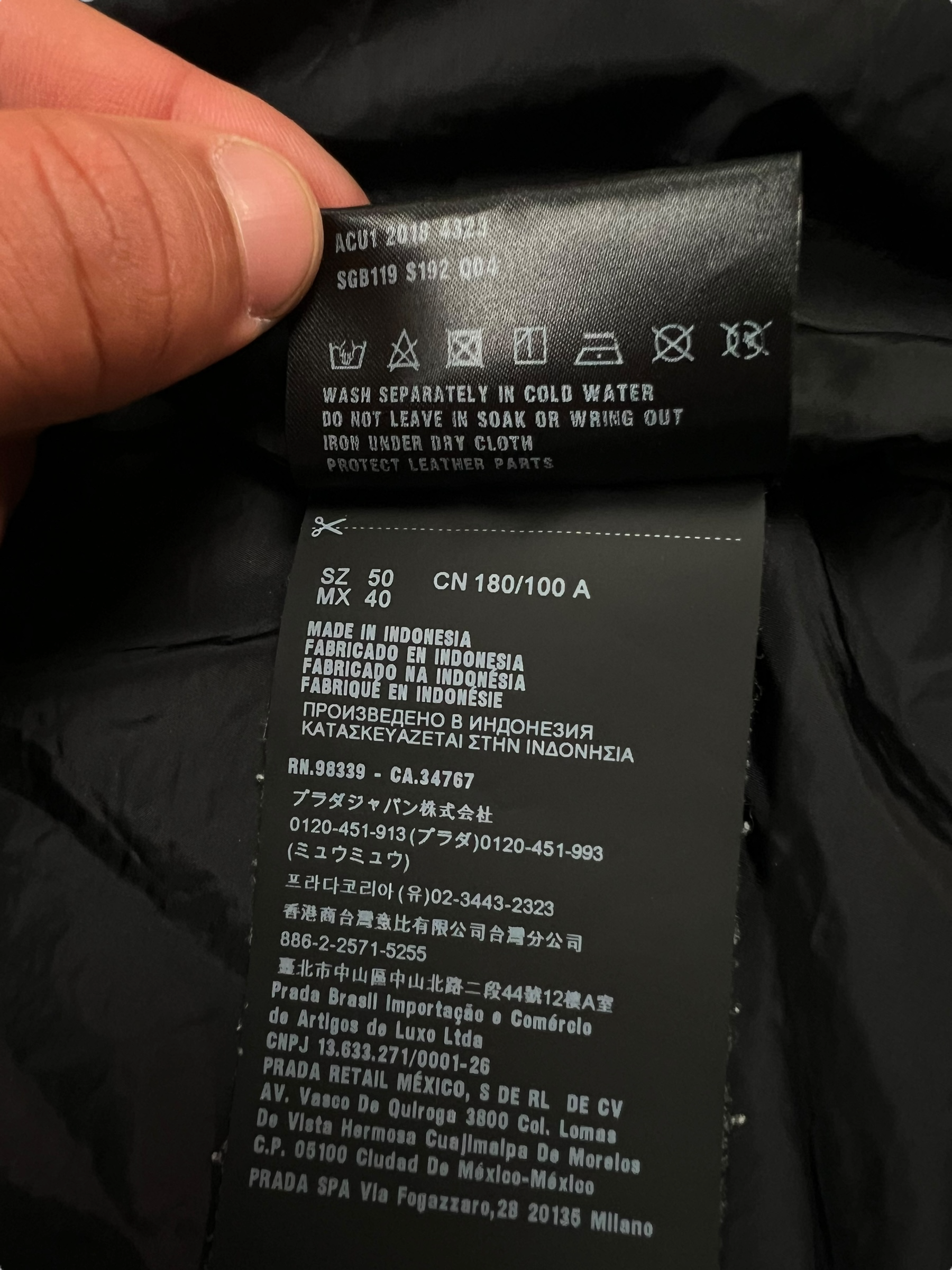 Veste Prada bleu taille L - Vue 9