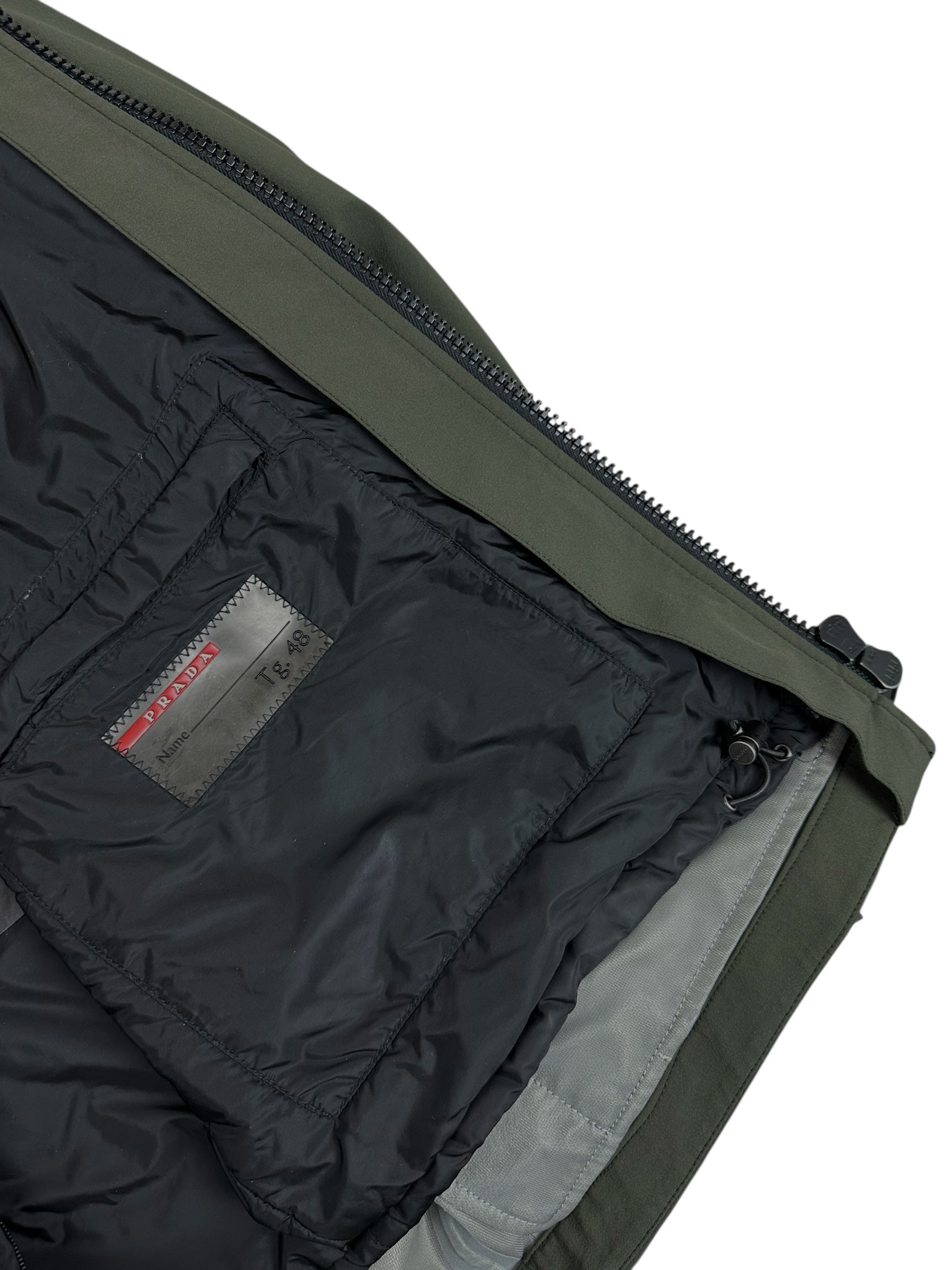 Veste Prada kaki / noir taille 48 - Vue côté