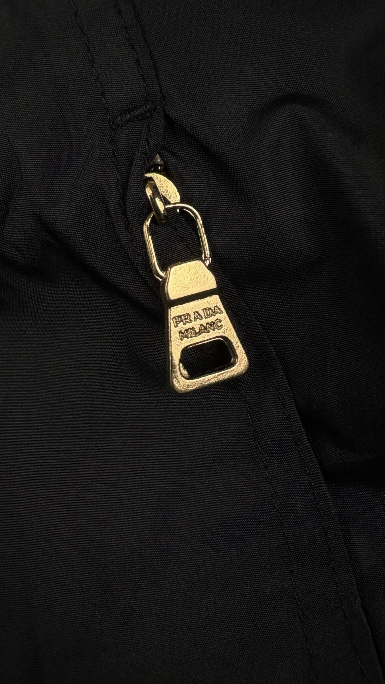 Veste Prada marine / beige taille 46 - Détail