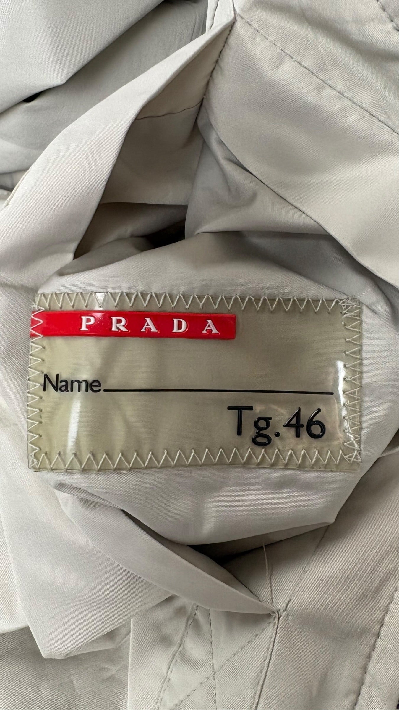 Veste Prada marine / beige taille 46 - Vue côté