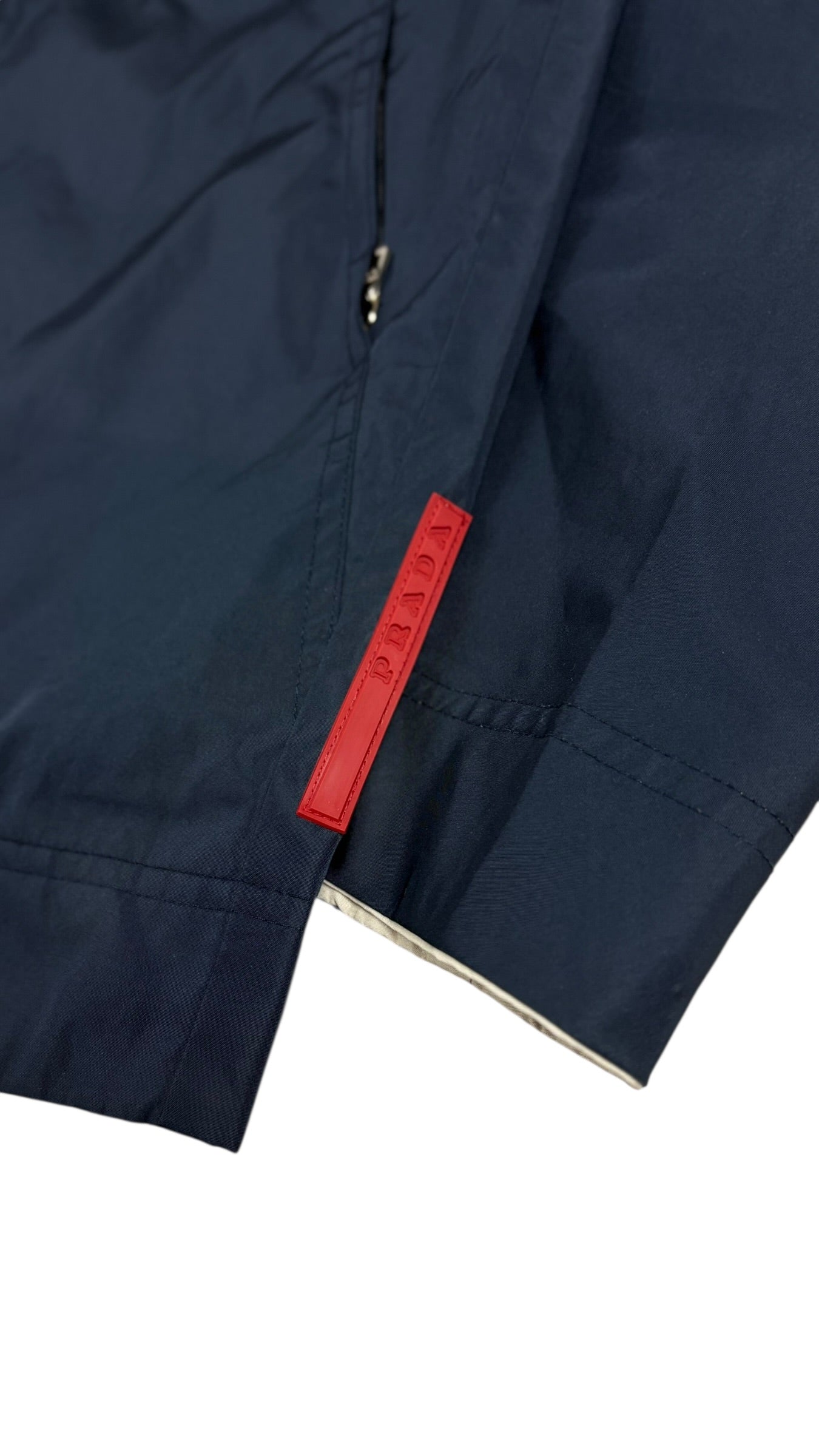 Veste Prada marine / beige taille 46 - Vue de dos