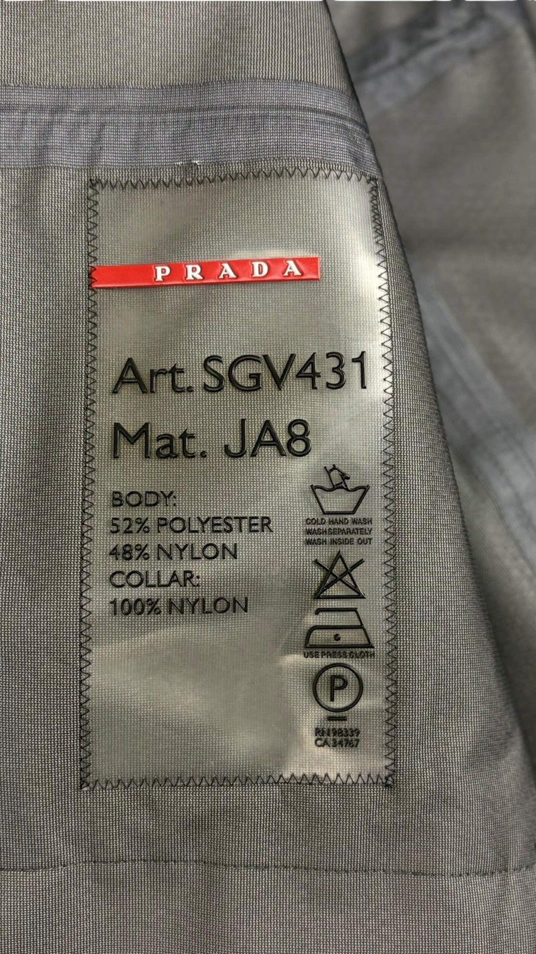 Veste Prada marine taille 54 - Vue côté