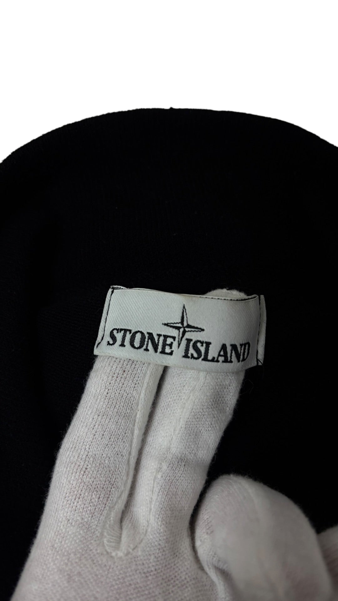 Pull Carzip Stone Island noir taille S reconditionné - détail | Authentique NB08