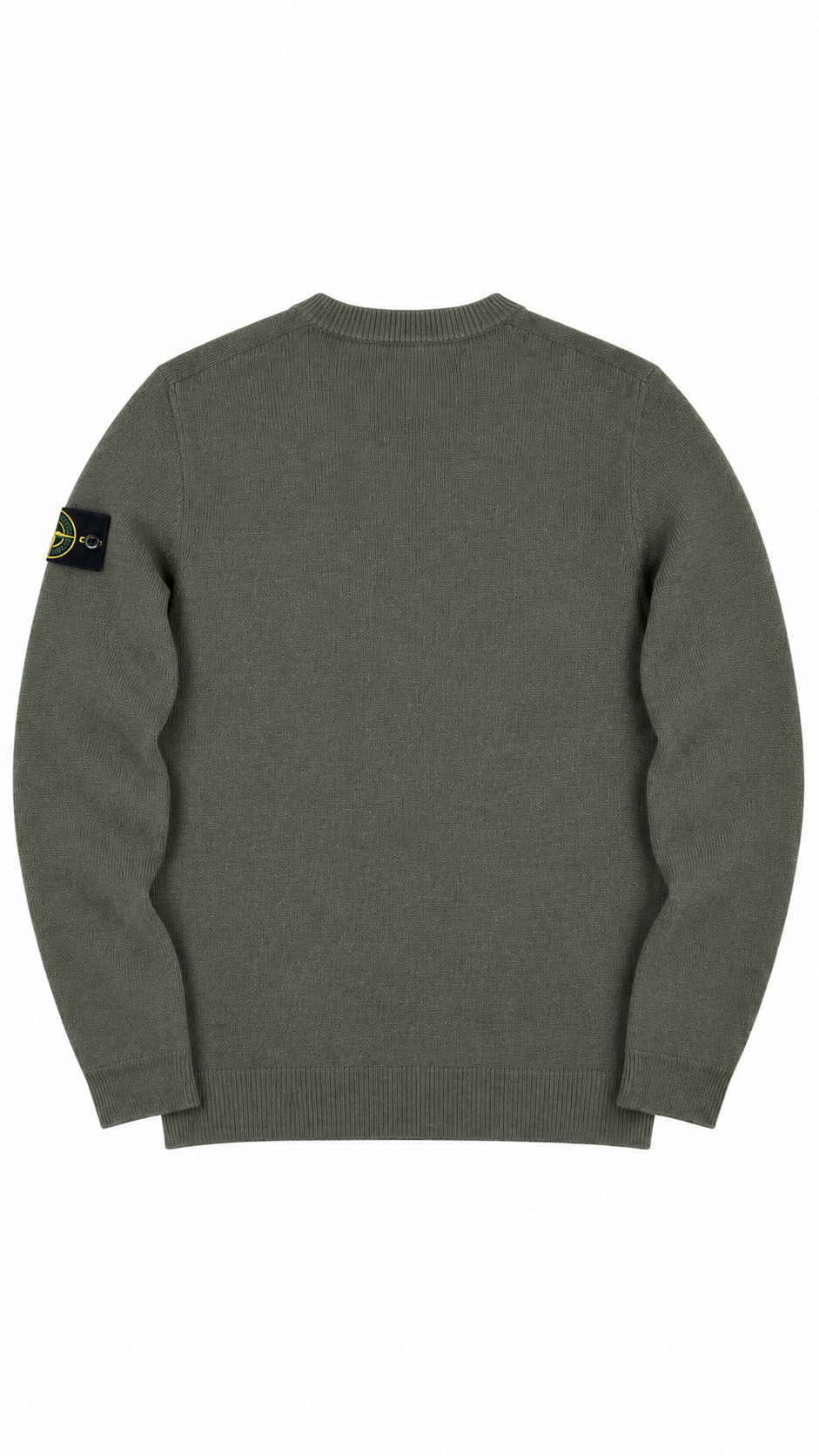Pull Crewneck Stone Island en Laine à Poche kaki, taille M – vue de dos – NB08 Shop