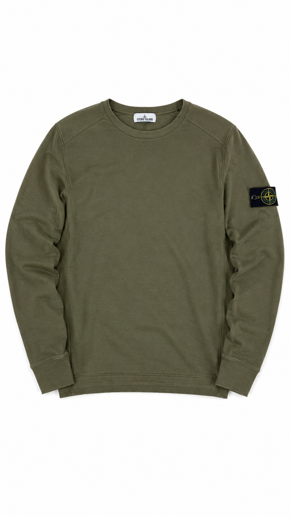 Pull léger Stone Island kaki taille S vue de face