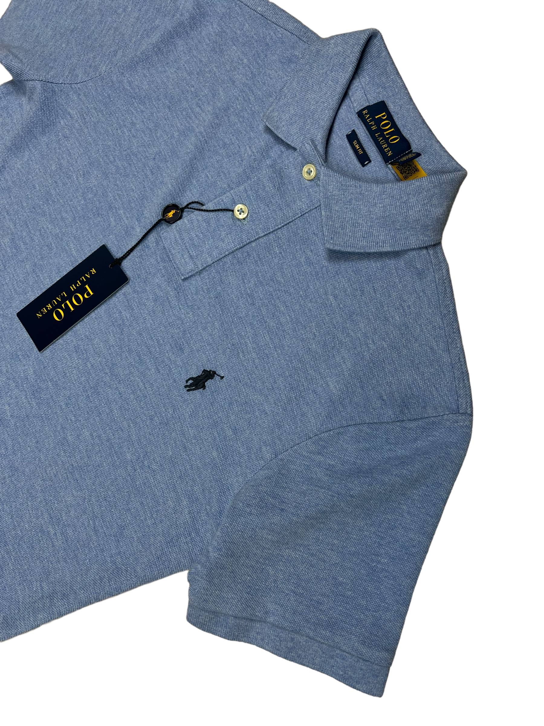Polo Ralph Lauren bleu taille S - Vue de dos