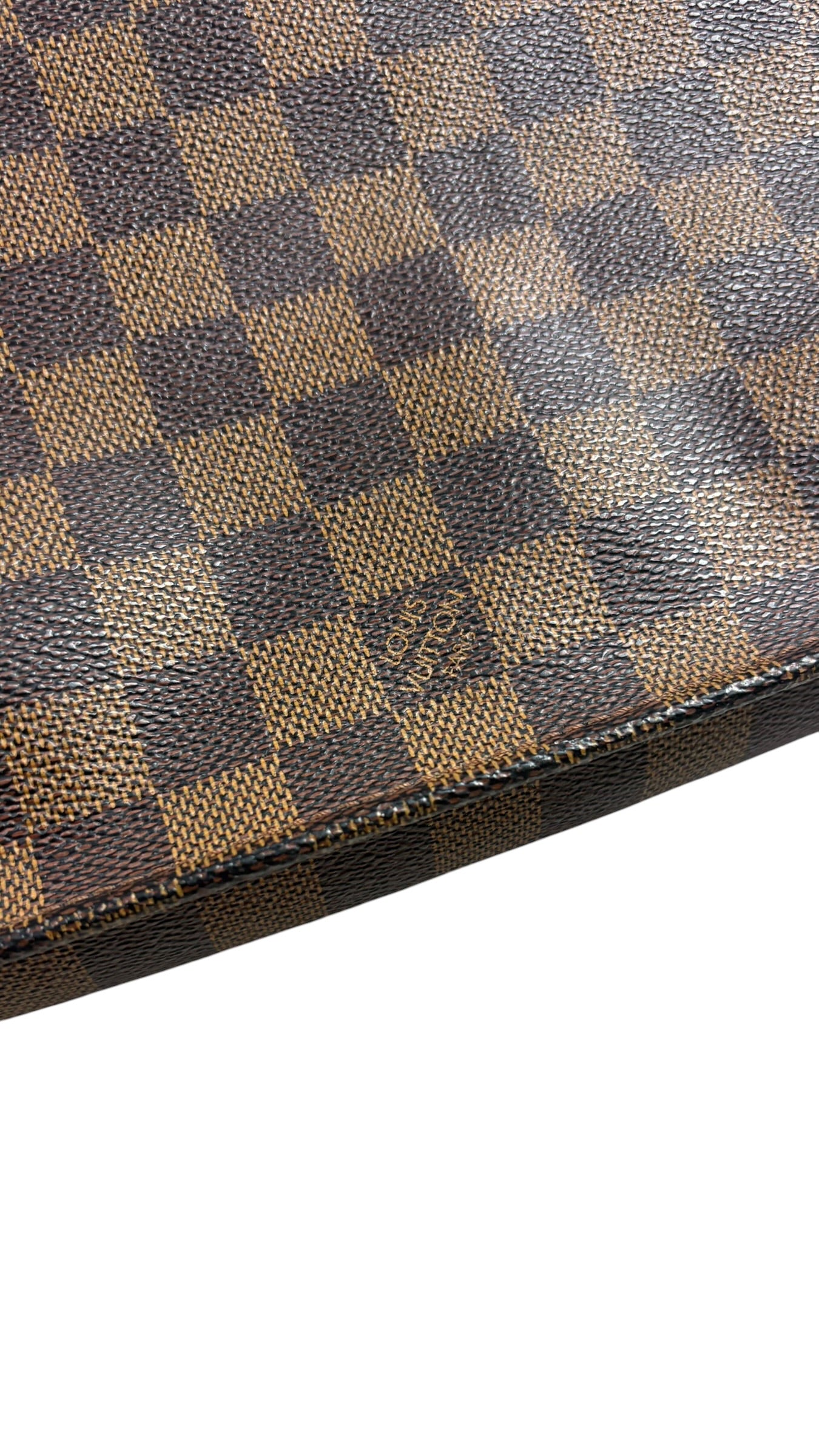 Sac Plat Louis Vuitton Damier Ébène marron Grand Modèle - vue 3/8