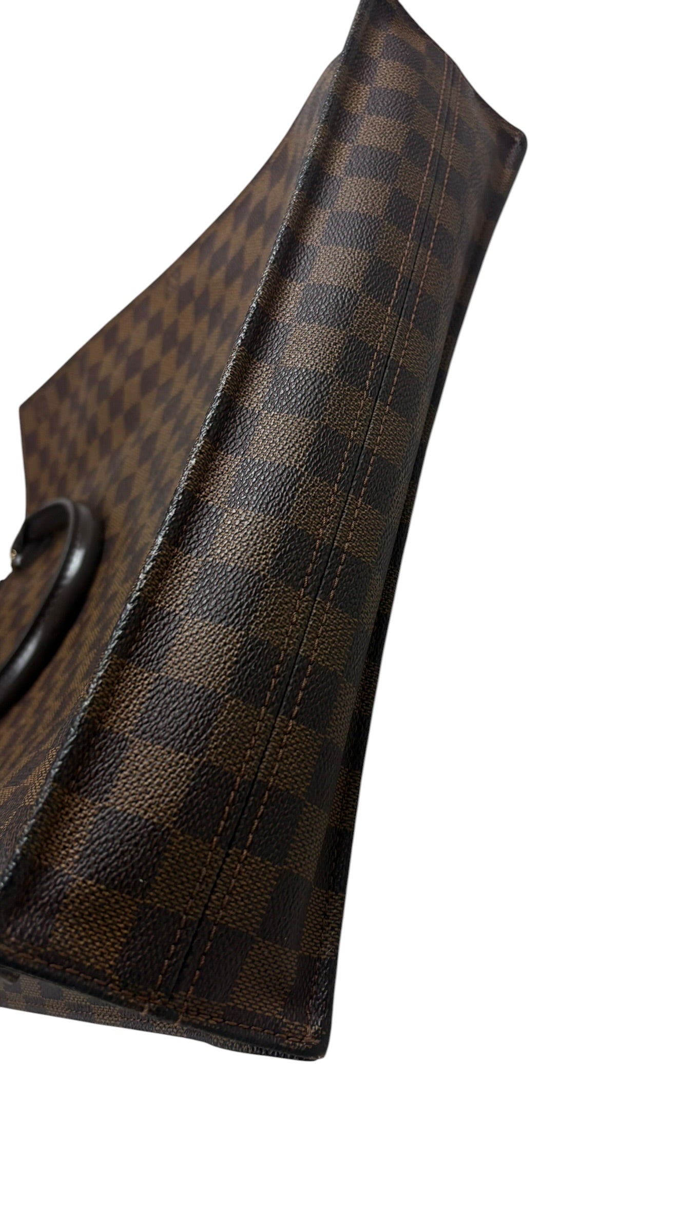 Sac Plat Louis Vuitton Damier Ébène marron Grand Modèle - vue 4/8