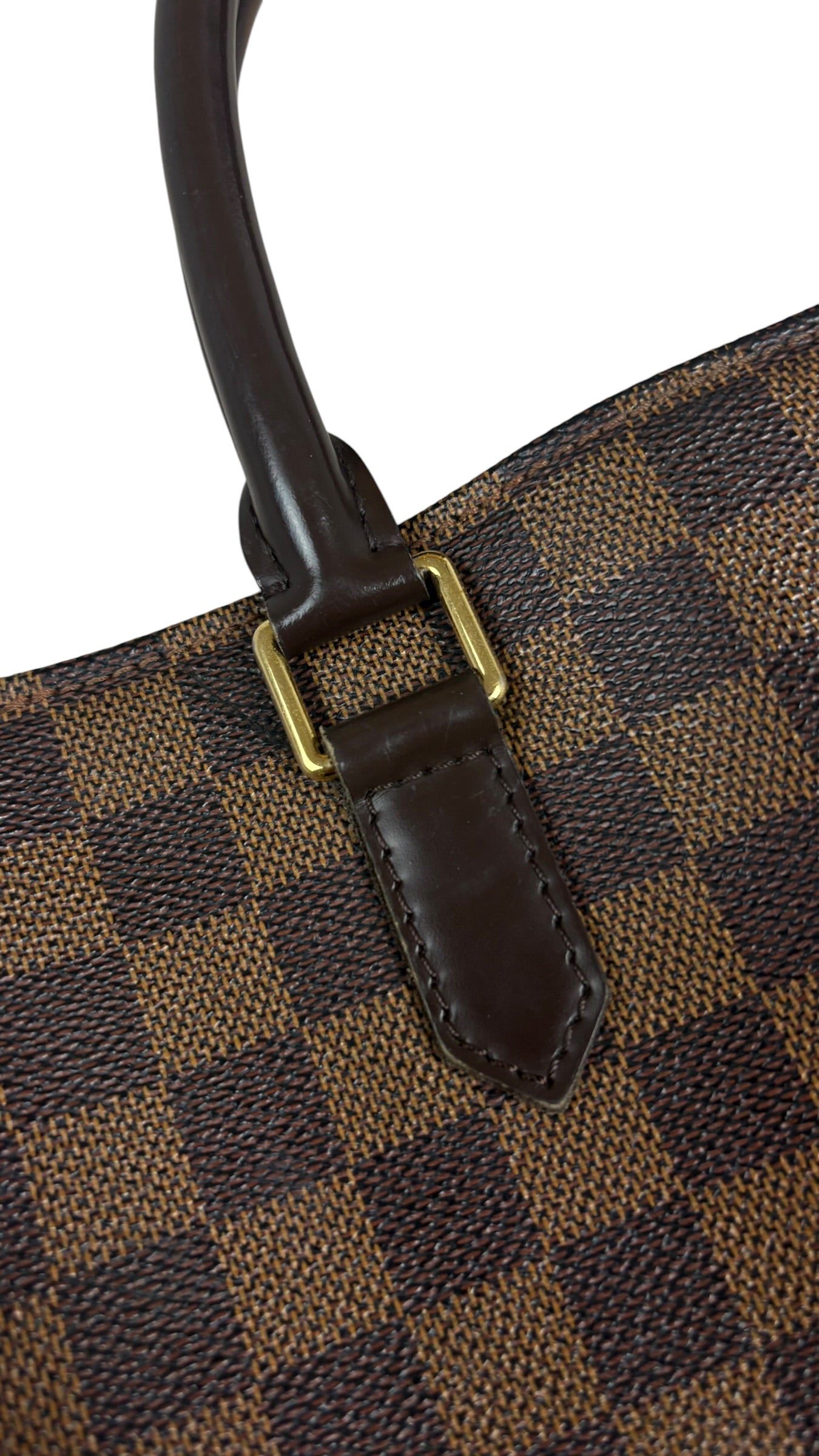 Sac Plat Louis Vuitton Damier Ébène marron Grand Modèle - vue 5/8