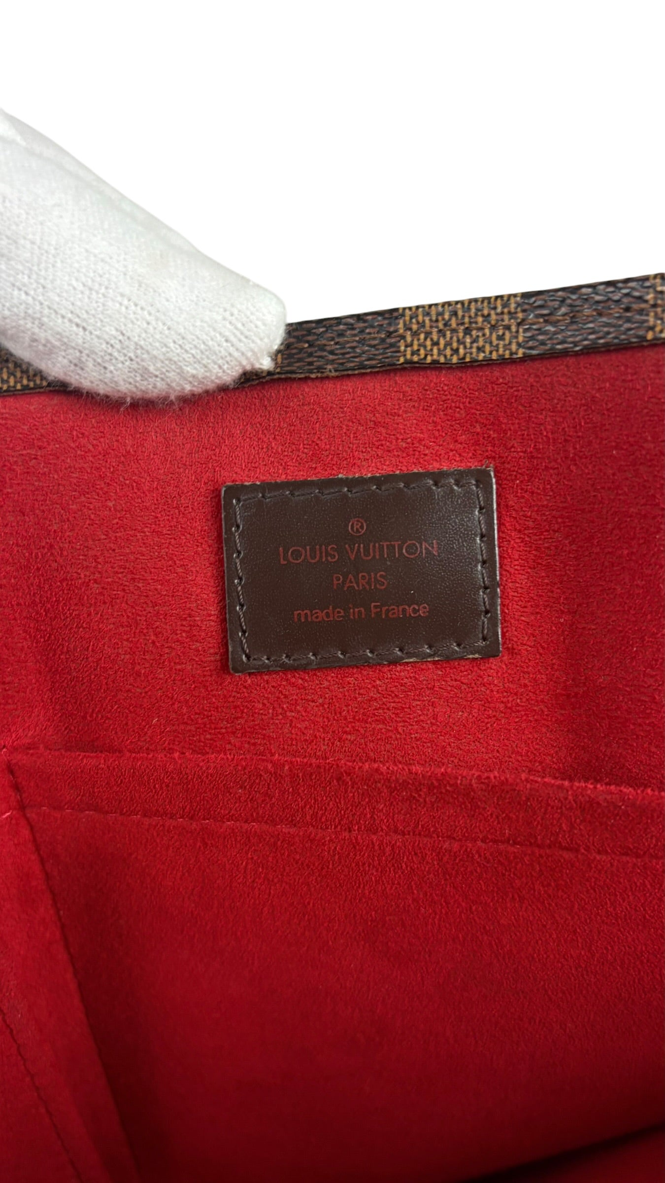 Sac Plat Louis Vuitton Damier Ébène marron Grand Modèle - vue 7/8