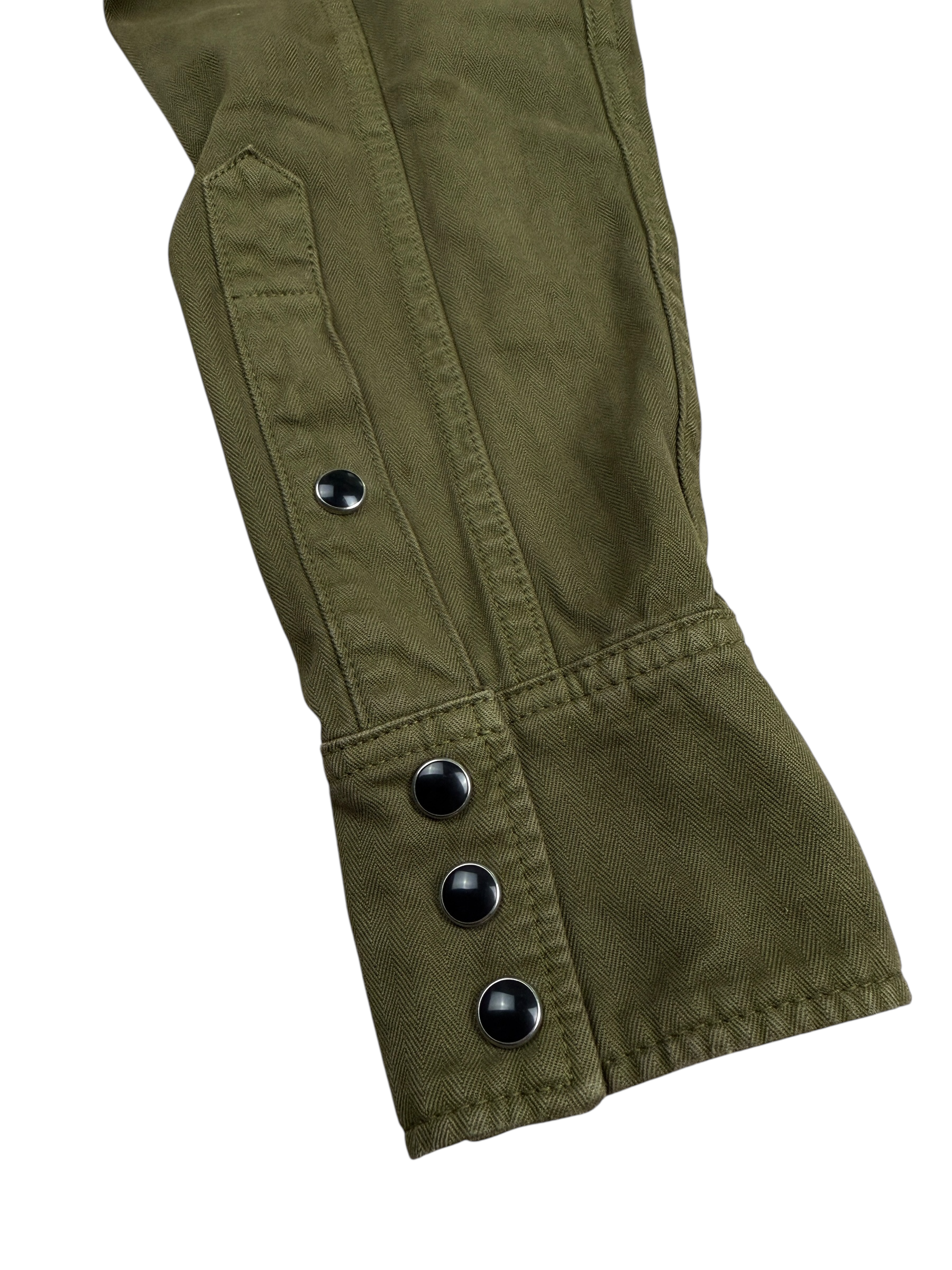 Chemise Saint Laurent kaki taille S - Logo et étiquette