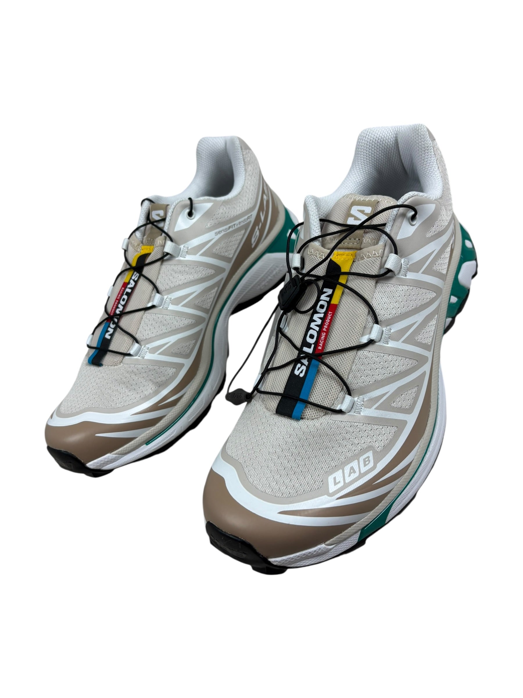 Sneakers Salomon beige / vert taille 43 1/3 - Vue de dos
