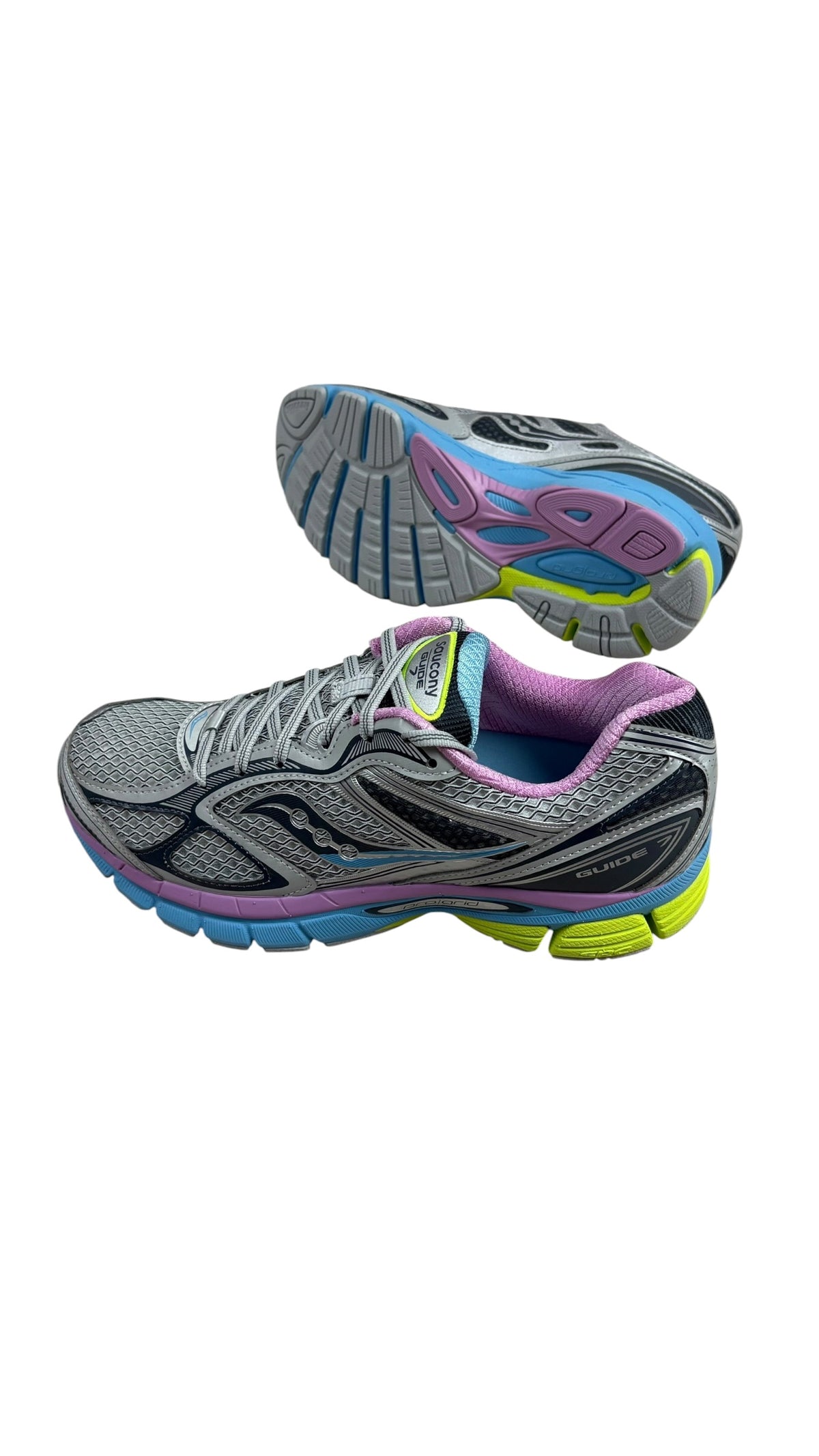 Sneakers Saucony Progrid Guide 7 gris vert bleu neuf - vue 4/4
