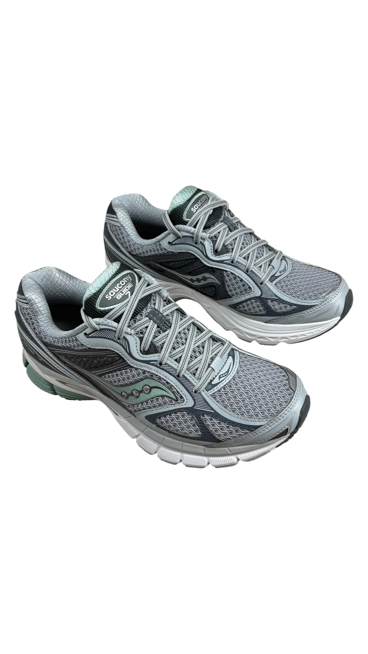 Sneakers Saucony Progrid Guide 7 gris vert neuf - vue 3/4