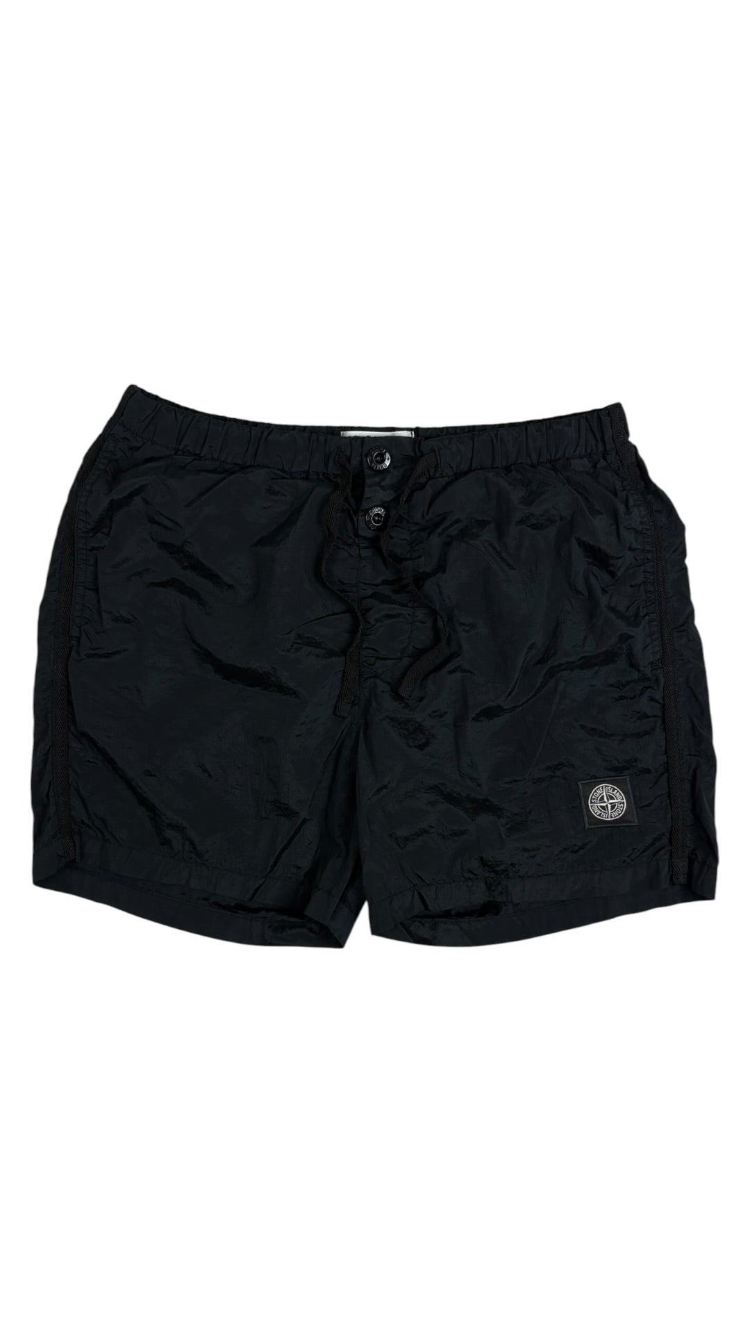 Short de bain Stone Island Nylon Metal marine taille S reconditionné - vue face | Authentique NB08