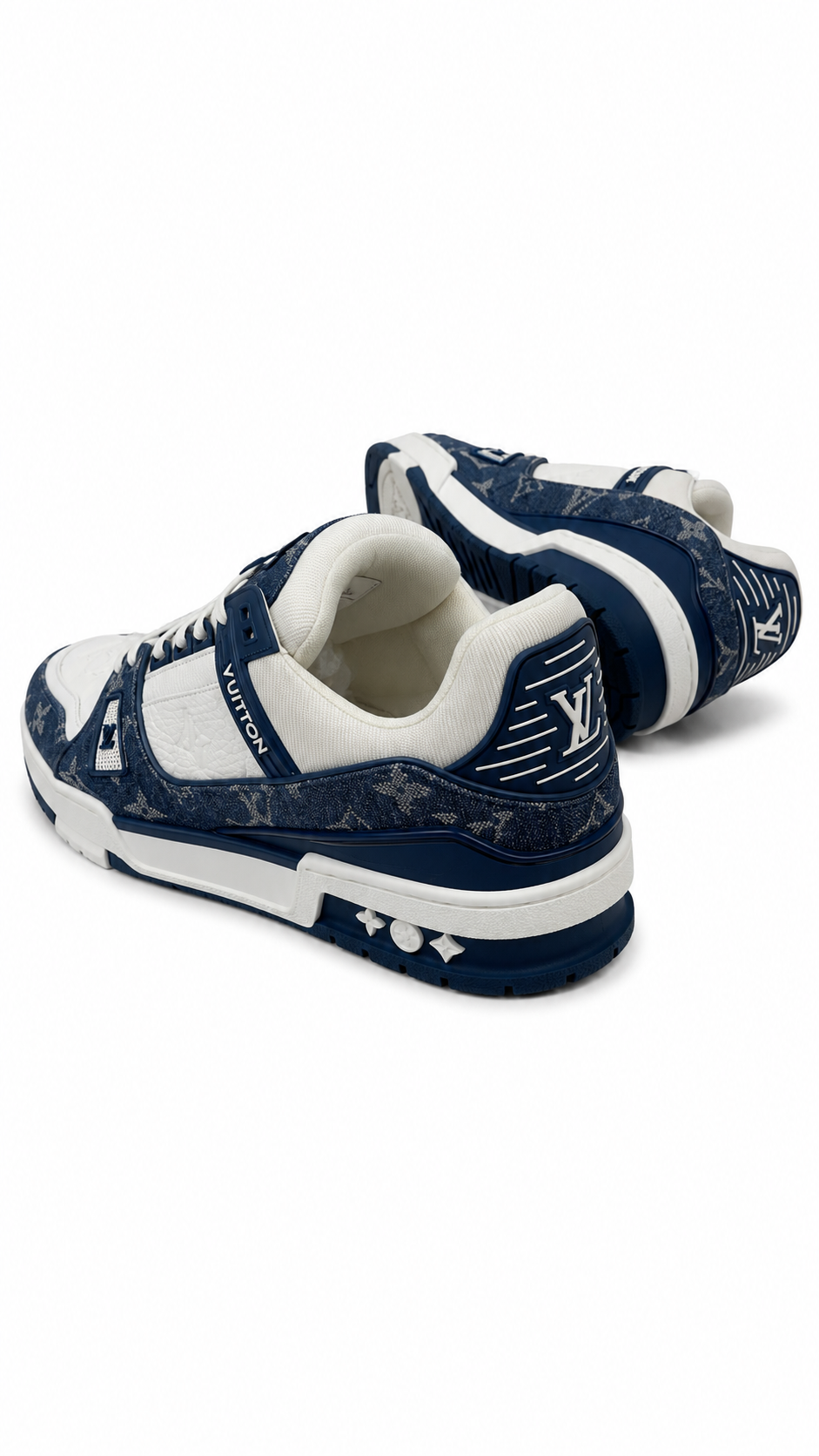 Sneaker Louis Vuitton Trainer bleu - vue 3/5