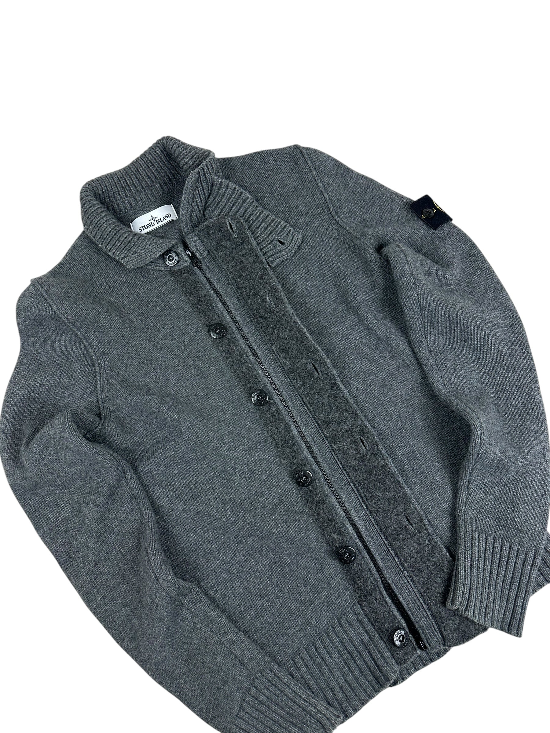 Cardigan Stone Island gris taille S - Vue de dos