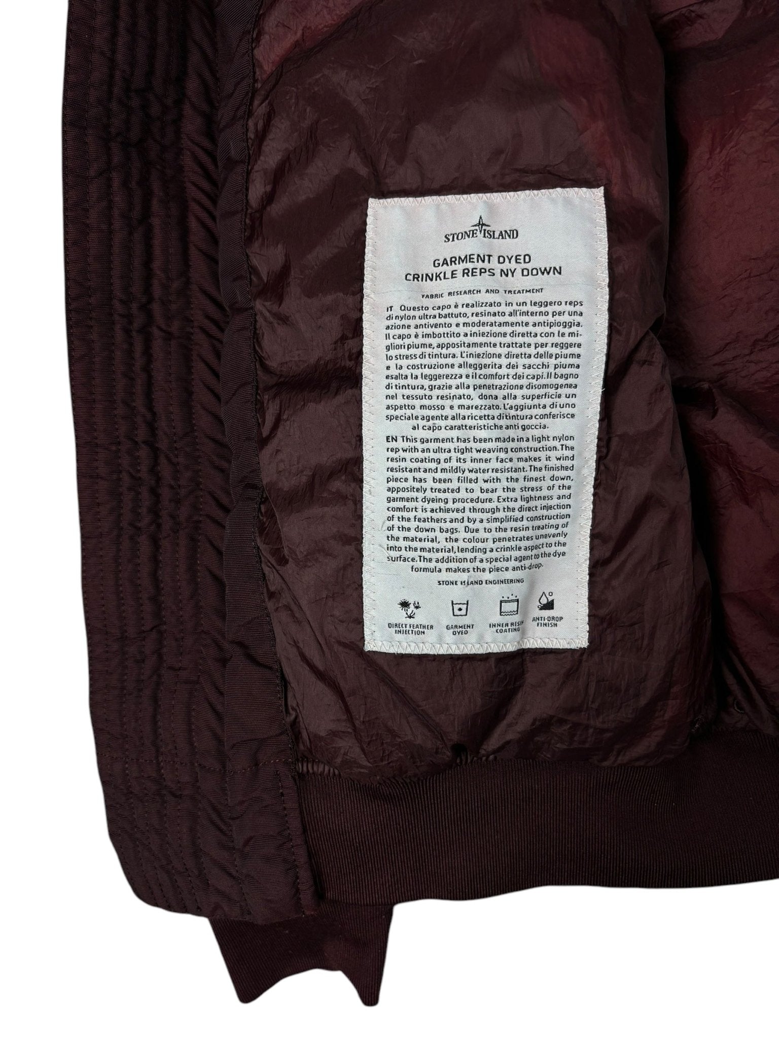 DOUDOUNE STONE ISLAND GARMENT DYED - NB08 SHOP