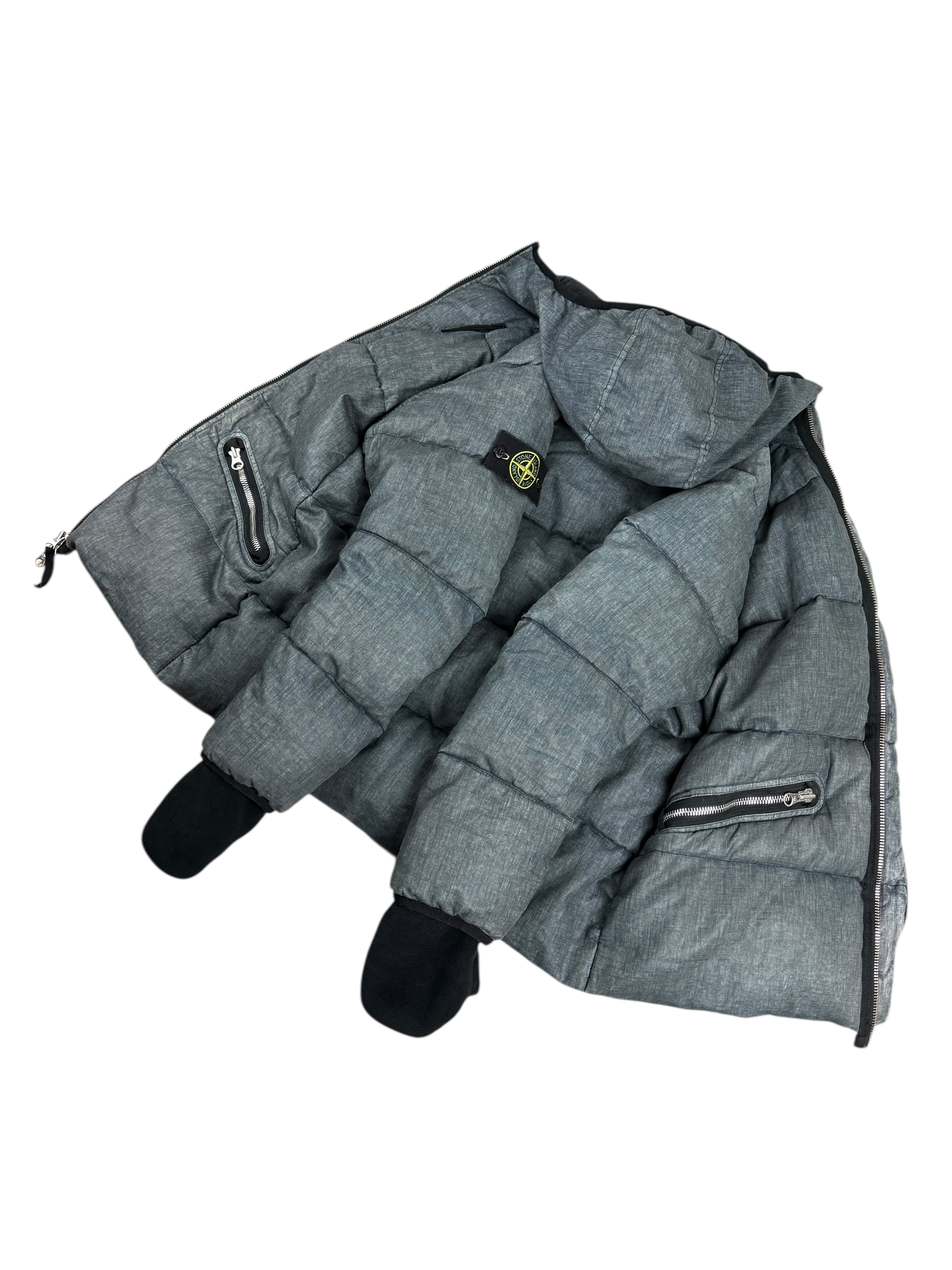 Doudoune Stone Island gris taille S - Détail