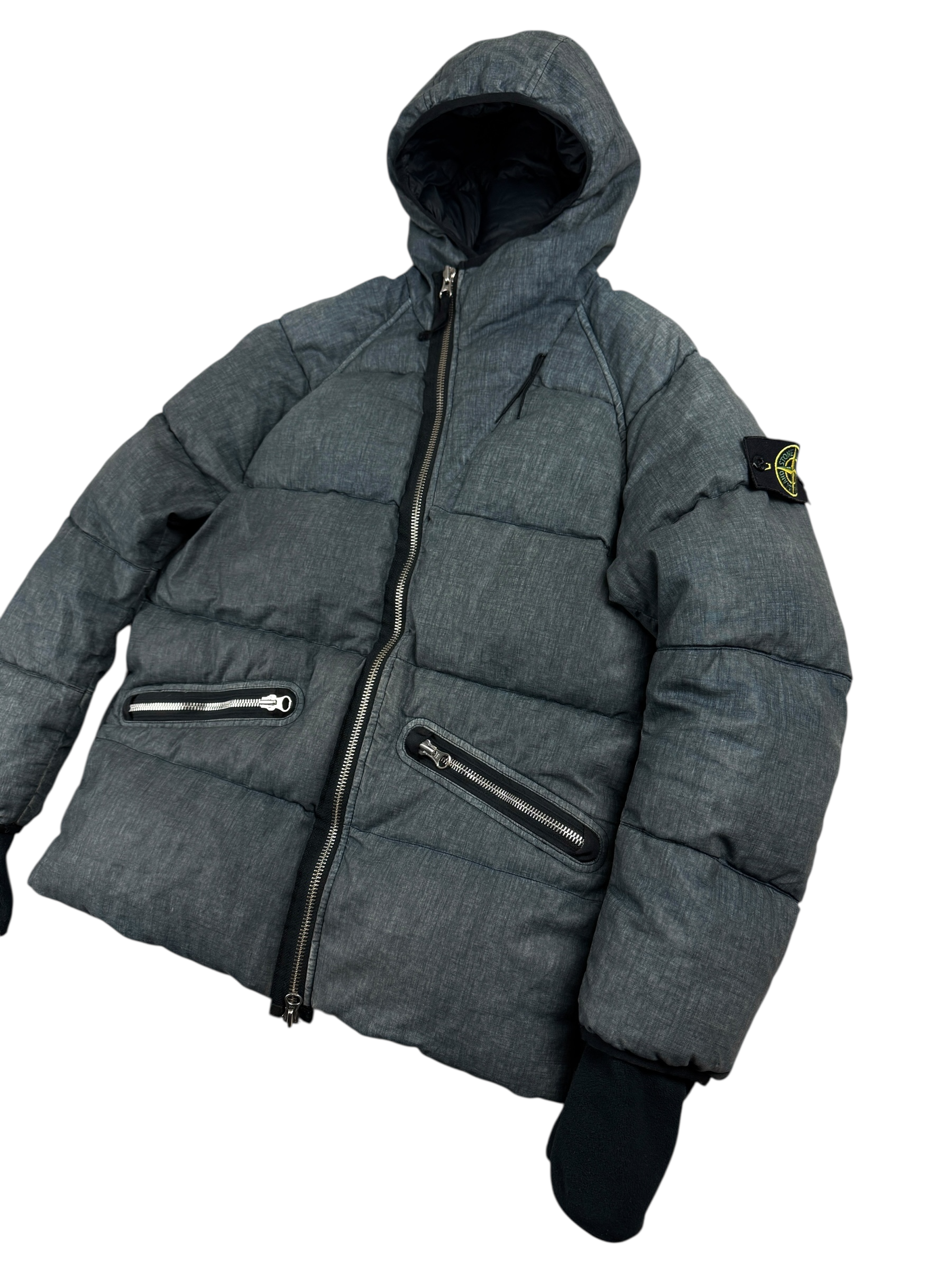 Doudoune Stone Island gris taille S - Vue de dos