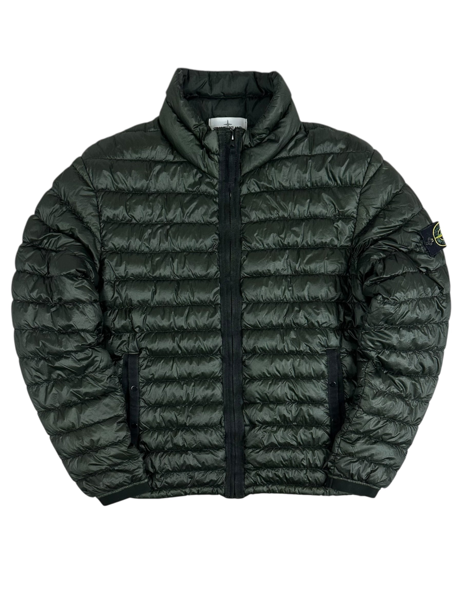 Doudoune Stone Island kaki taille L - Vue de face