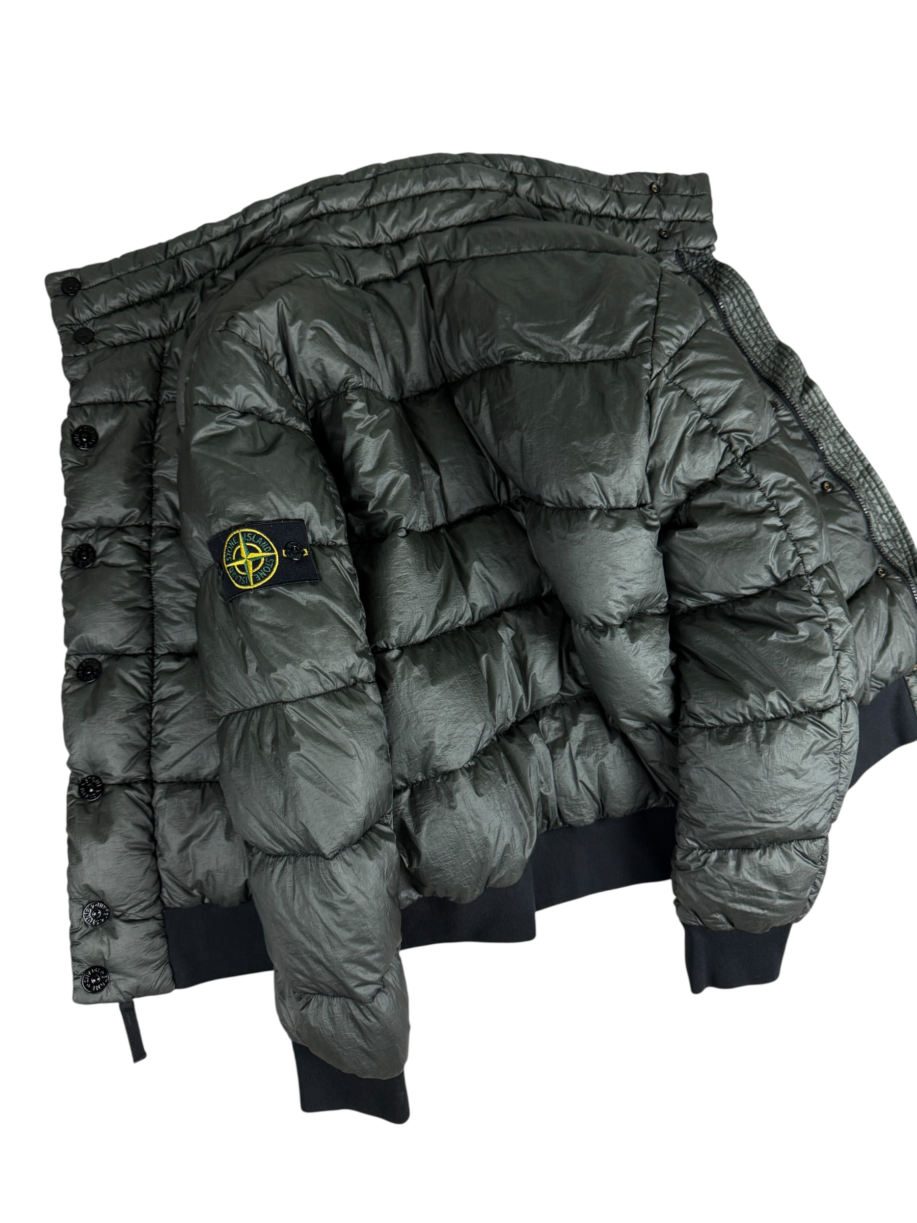 Doudoune Stone Island kaki taille M - Vue de dos