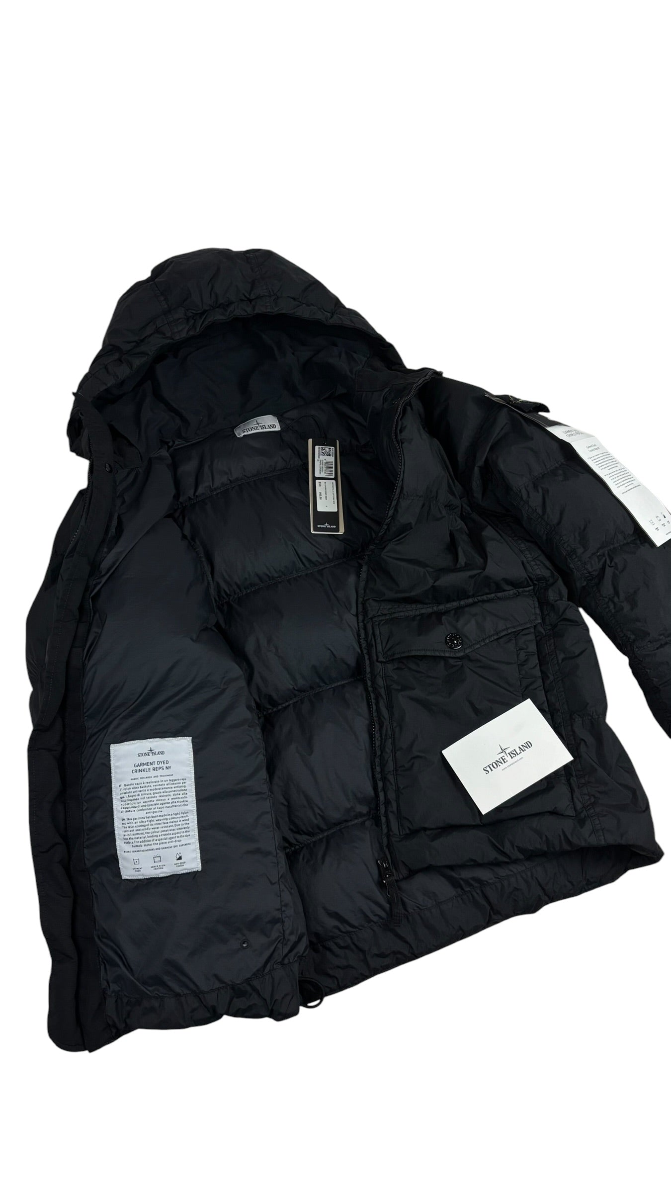 Doudoune Stone Island noir taille S - Détail