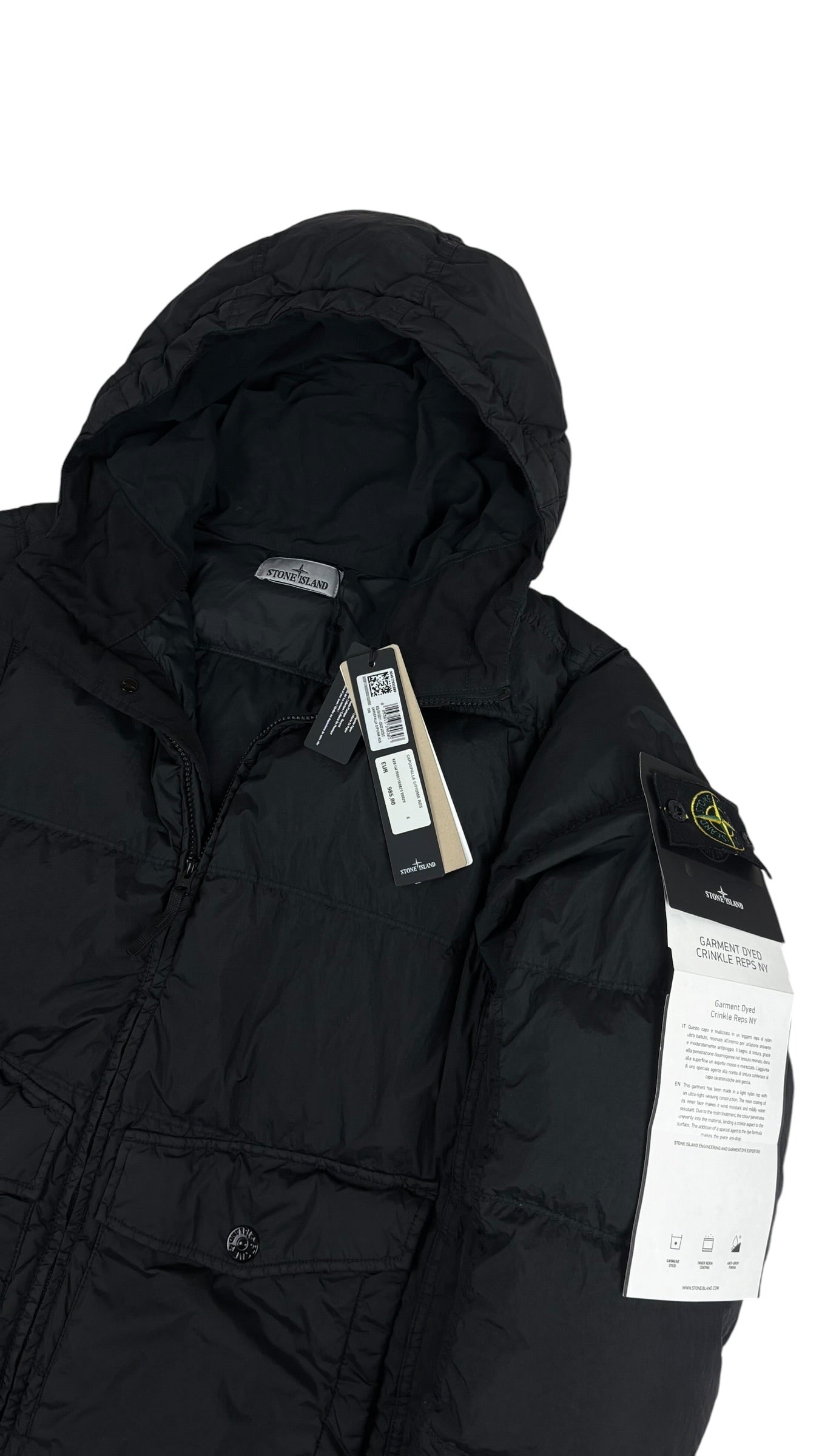 Doudoune Stone Island noir taille S - Vue de dos