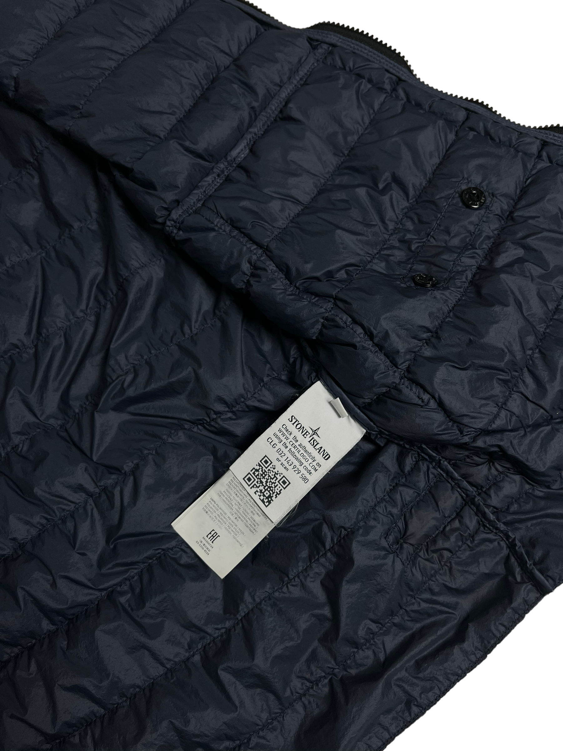 Gilet Stone Island bleu marine taille M - Vue côté