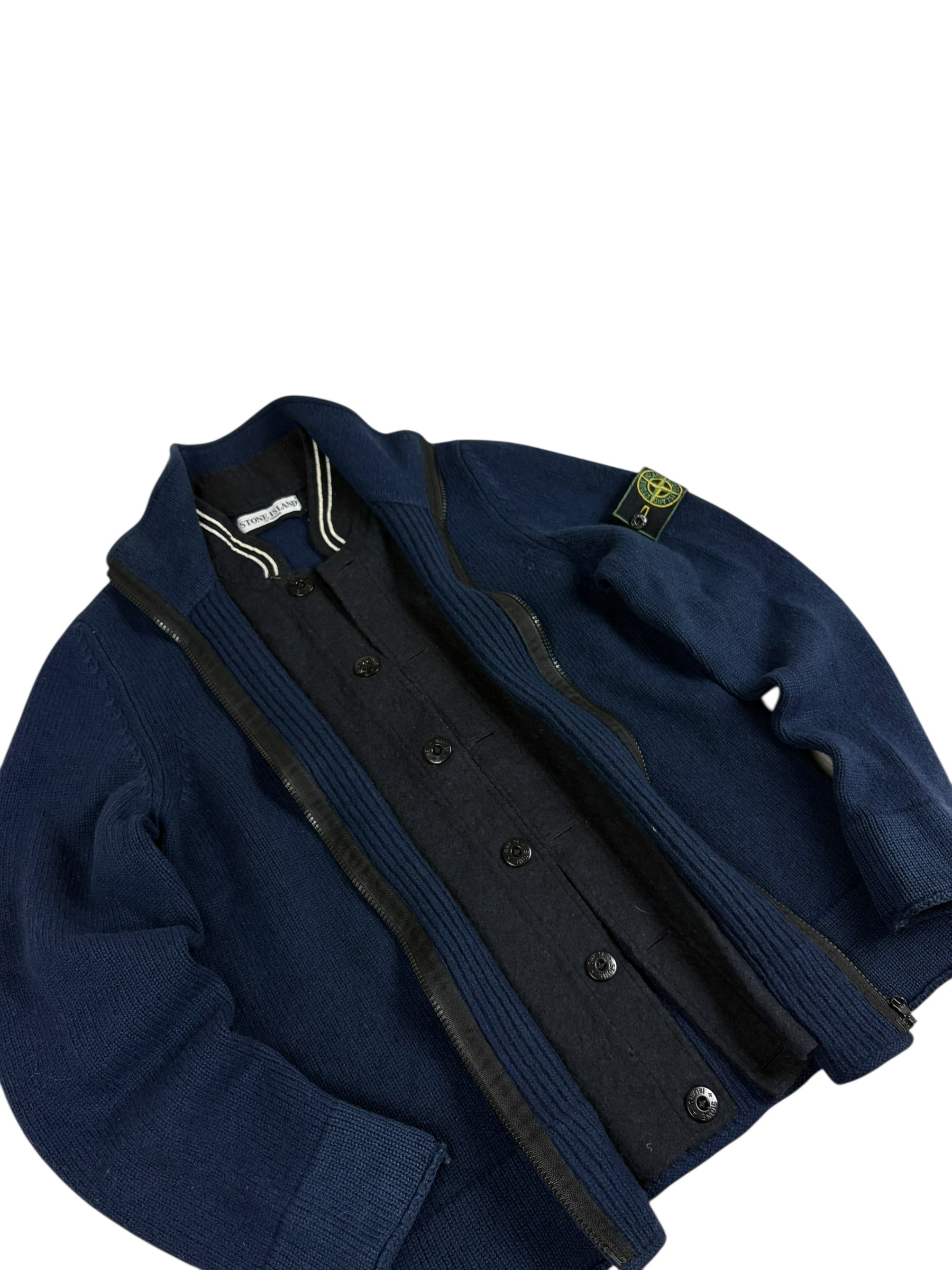 Gilet Stone Island marine taille M - Logo et étiquette
