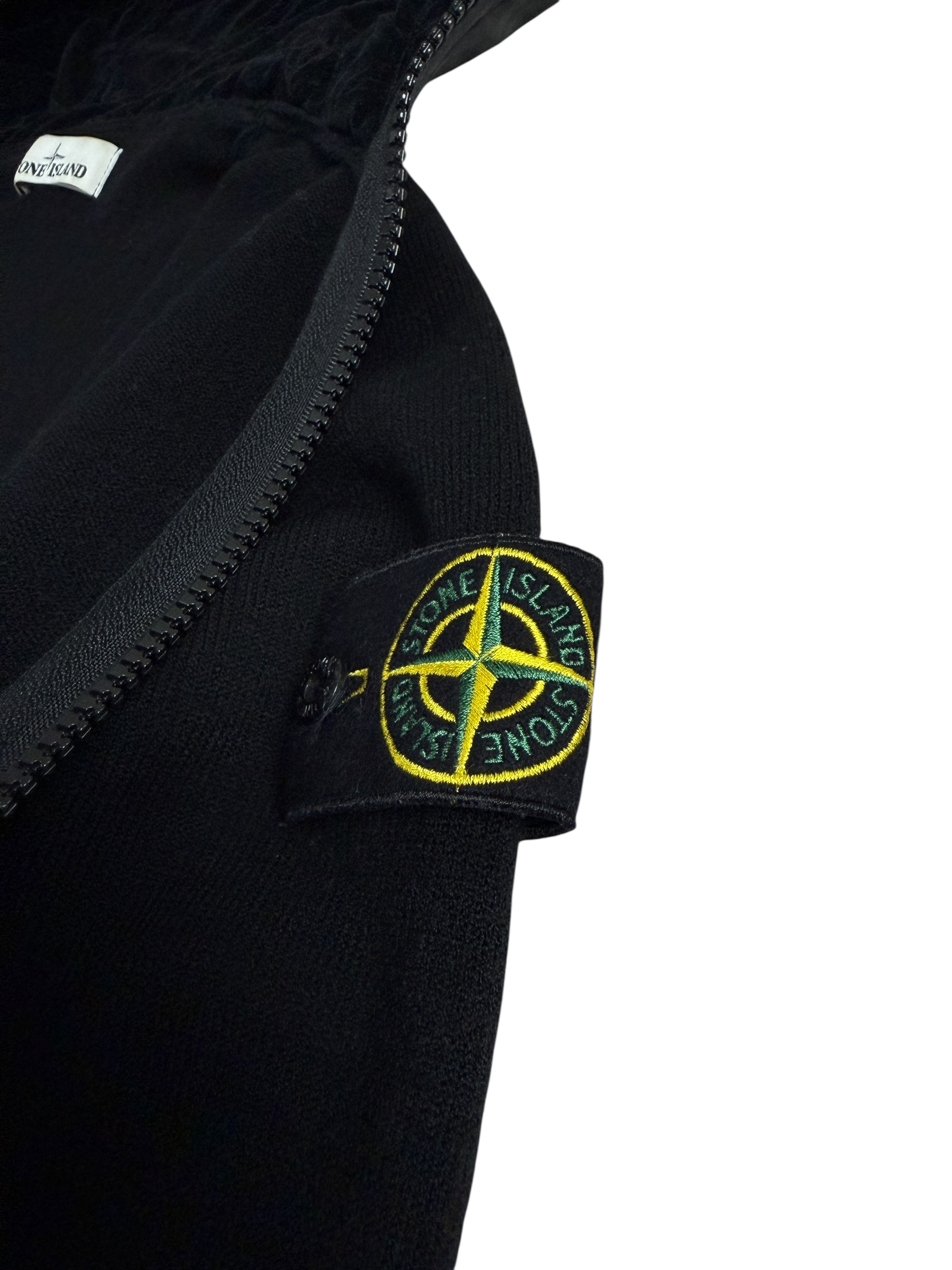 Gilet Stone Island noir taille S - Logo et étiquette