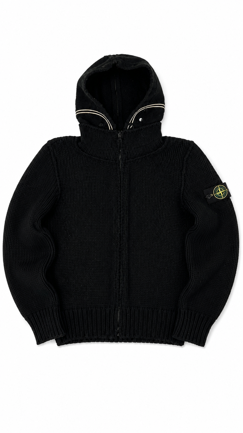 Gilet Zippé en Laine Stone Island - Noir - Taille L