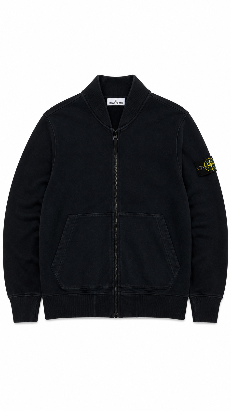 Gilet zippé Stone Island noir taille M, seconde main authentifiée — vue 1