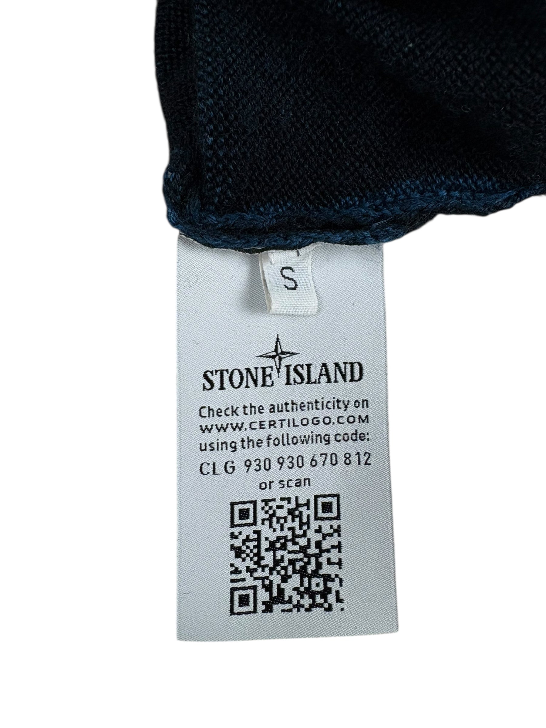 Hoodie Stone Island bleu pétrole taille S - Logo et étiquette