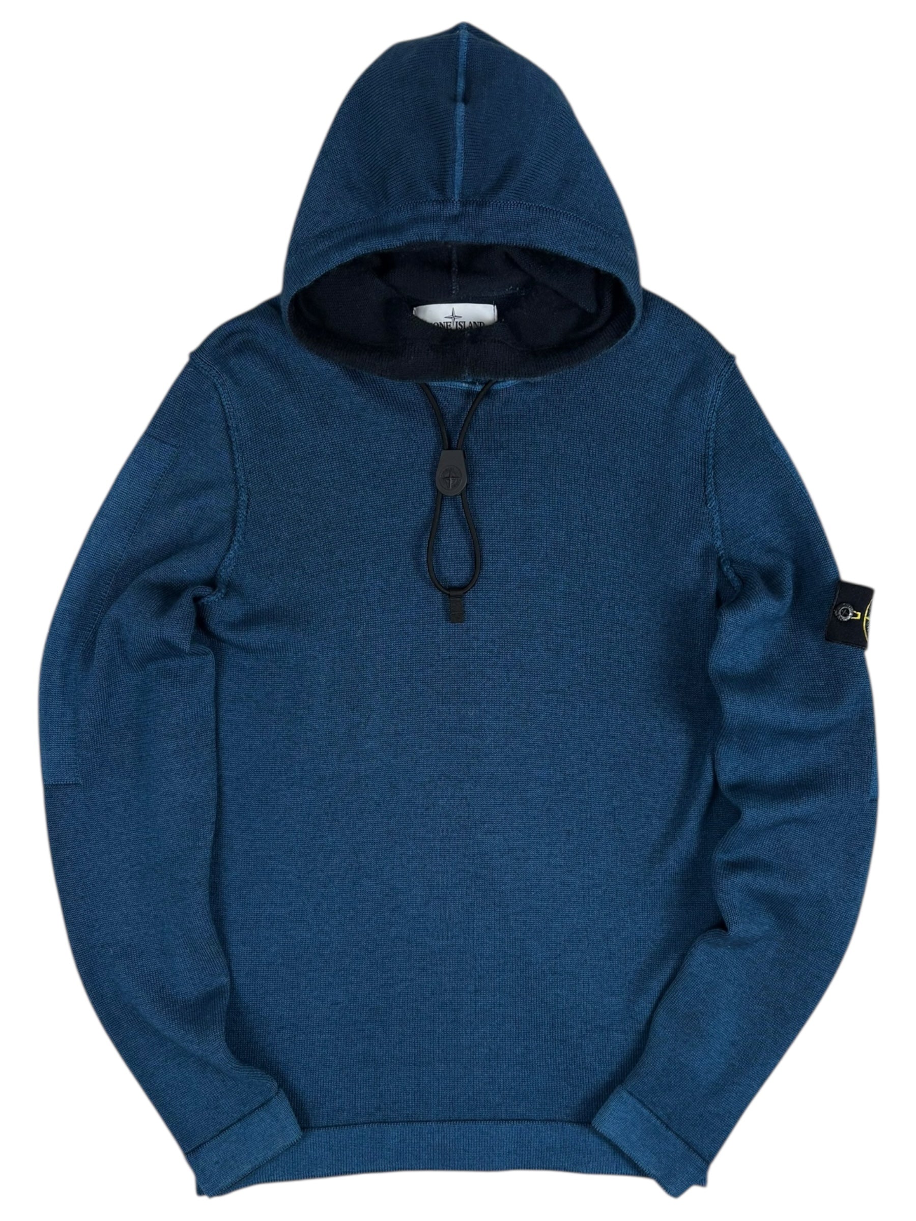 Hoodie Stone Island bleu pétrole taille S - Vue de face
